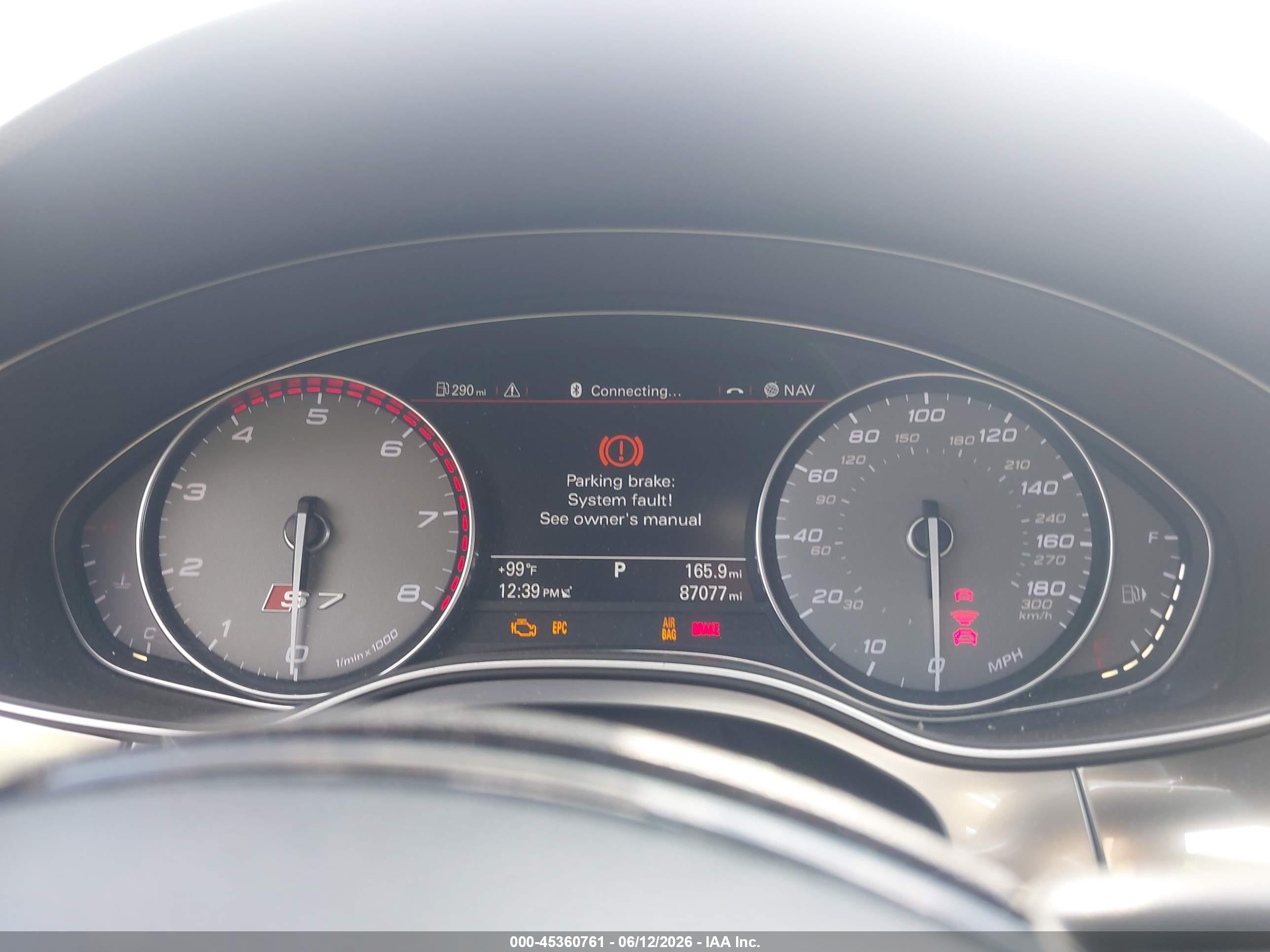 2014 Audi S7 4.0t Prestige Silver vin: WAUW2AFC7EN085826