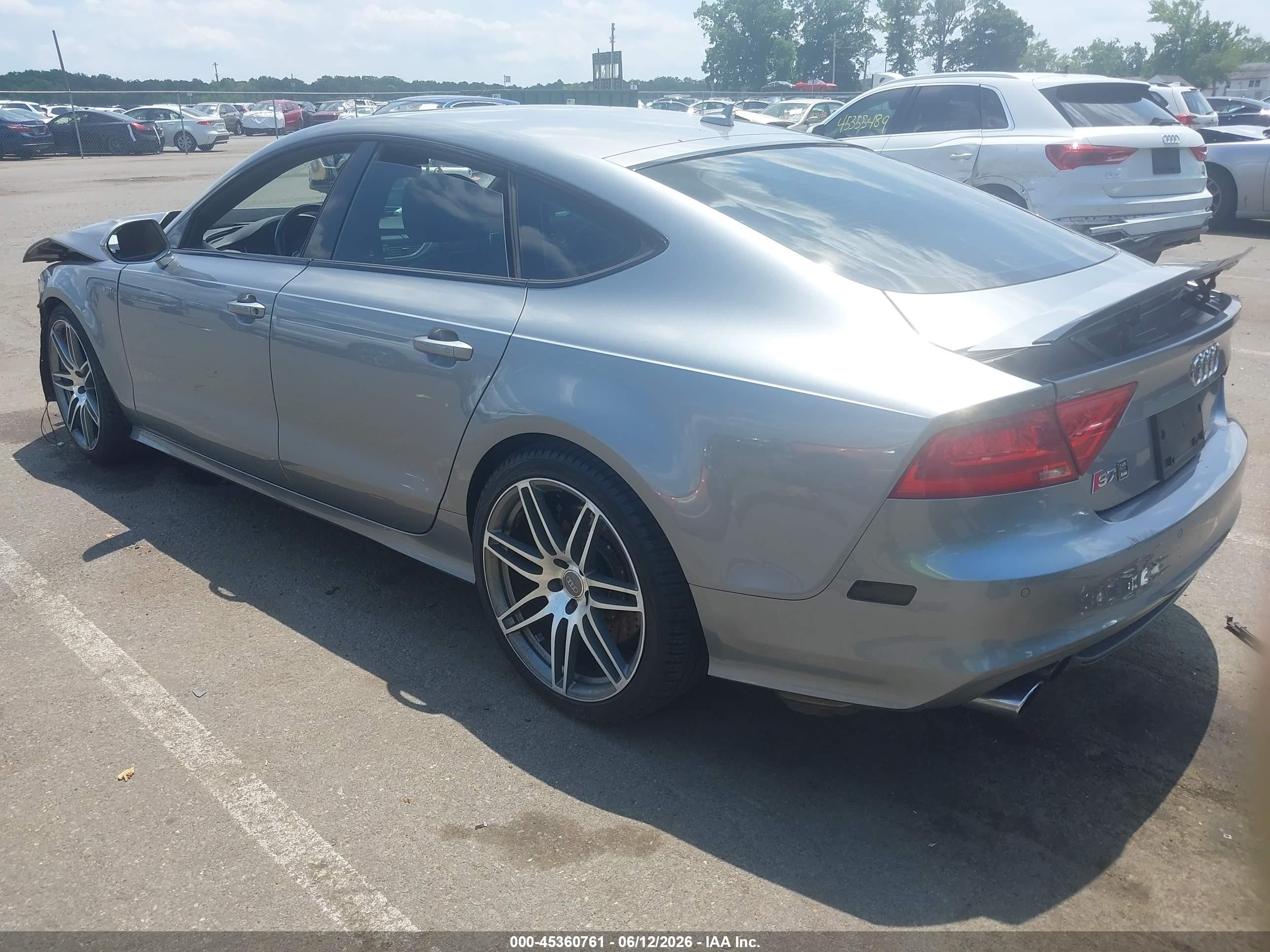 2014 Audi S7 4.0t Prestige Silver vin: WAUW2AFC7EN085826