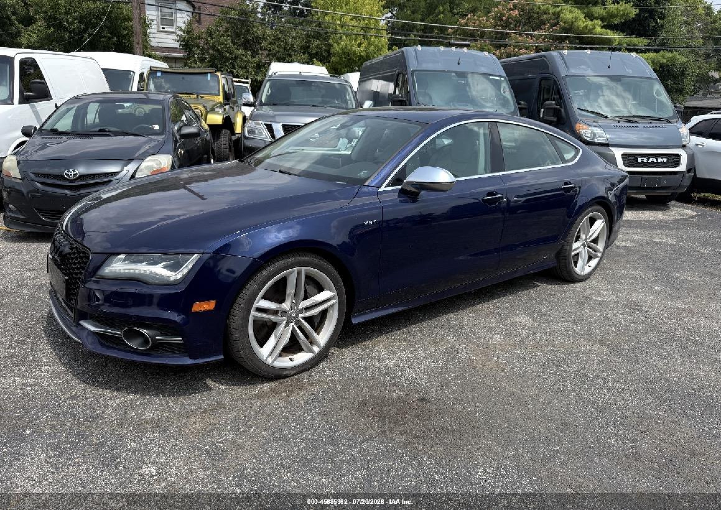2013 Audi S7 4.0t Prestige Синий vin: WAUW2AFC9DN079606