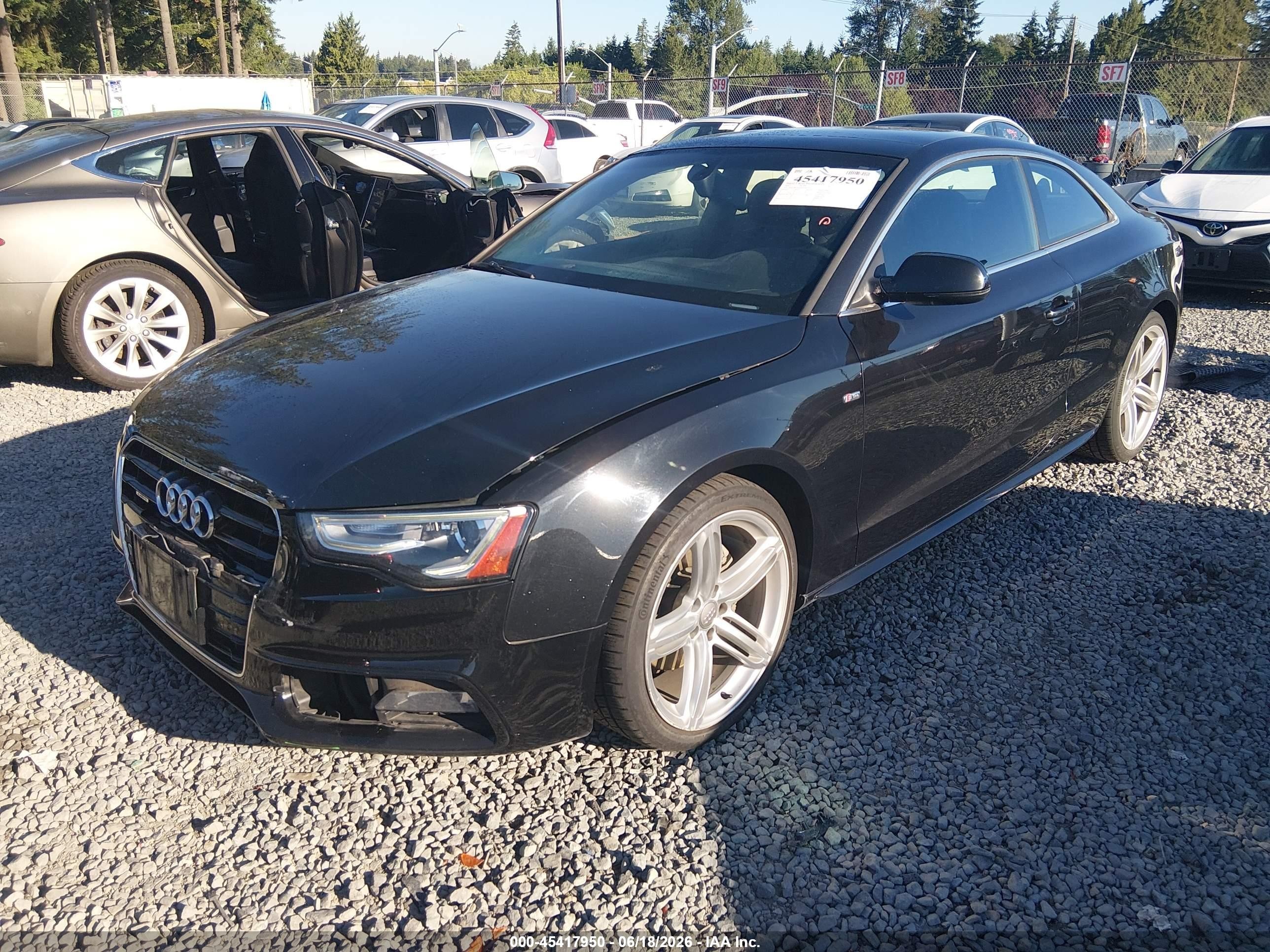 2013 Audi A5 2.0t Premium Black vin: WAUWFAFR3DA016159