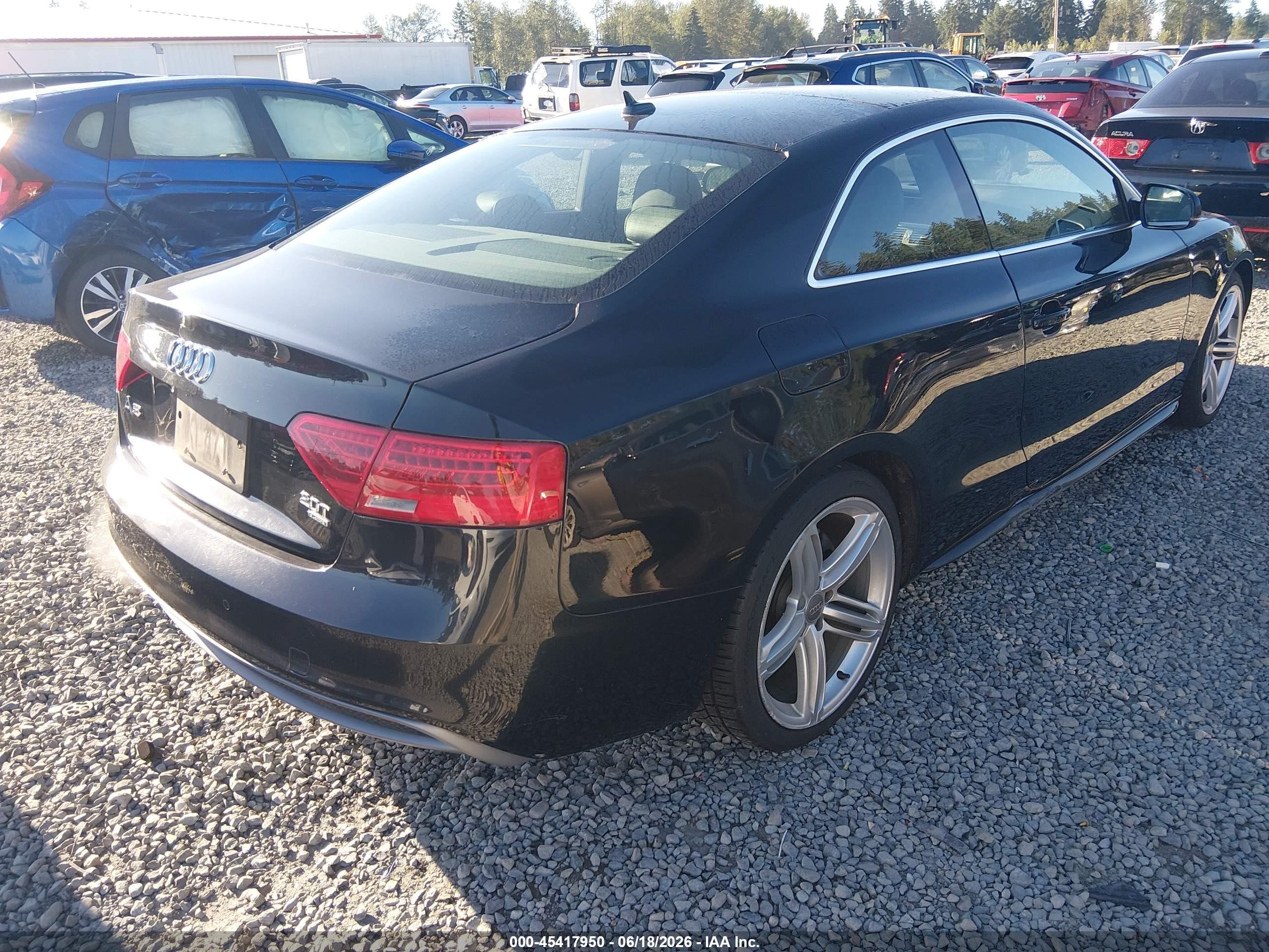 2013 Audi A5 2.0t Premium Black vin: WAUWFAFR3DA016159