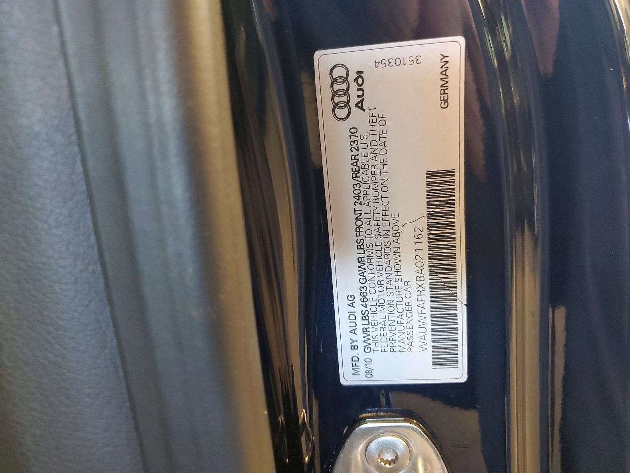 2011 Audi A5 Prestige Blue vin: WAUWFAFRXBA021162