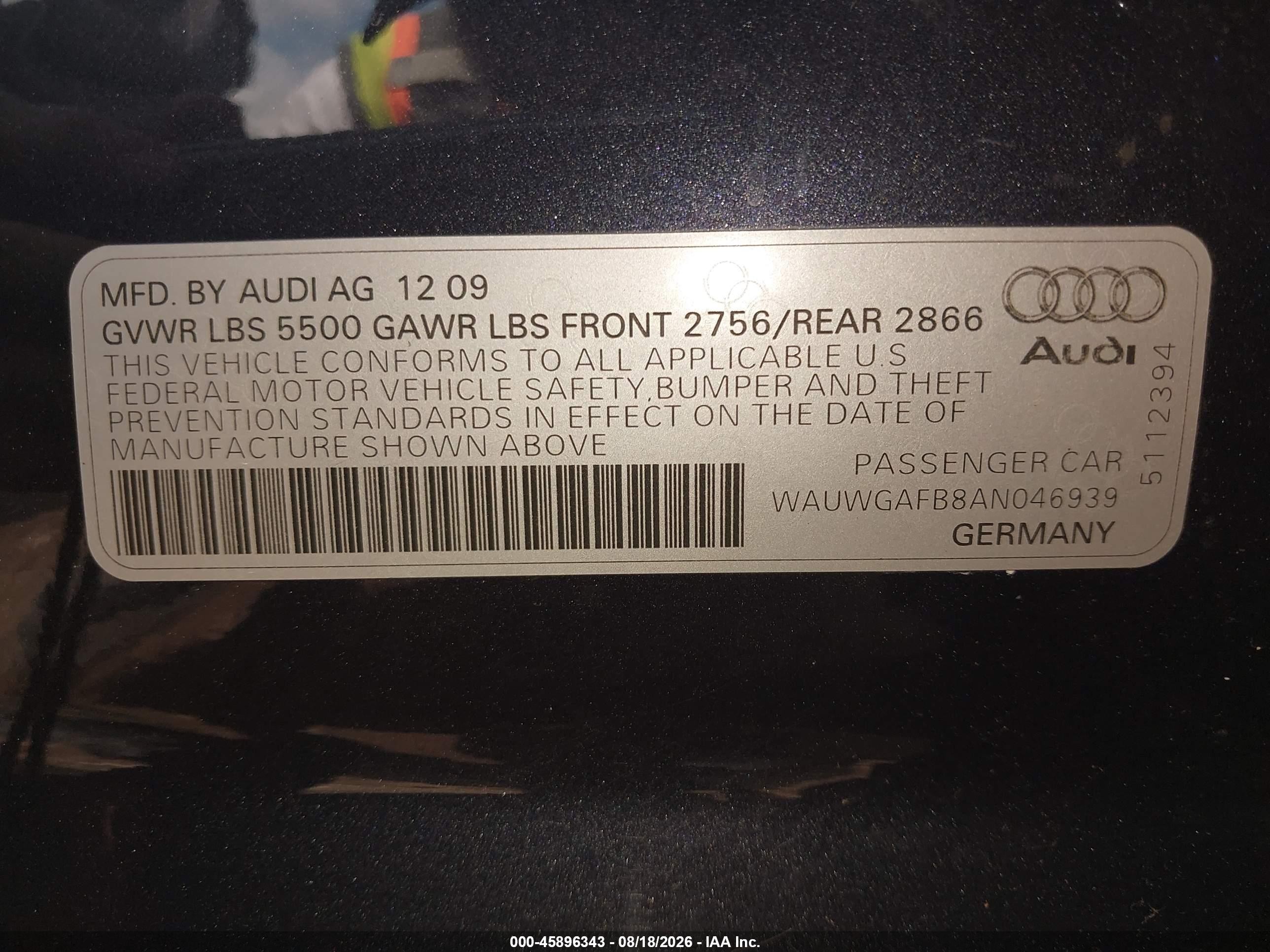 2010 Audi A6 3.0 Premium Gray vin: WAUWGAFB8AN046939