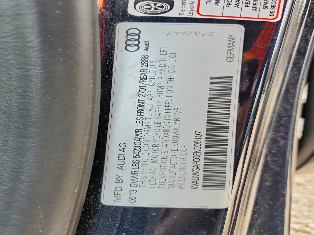 2014 Audi A7 Premium Plus Black vin: WAUWGAFC0EN009107