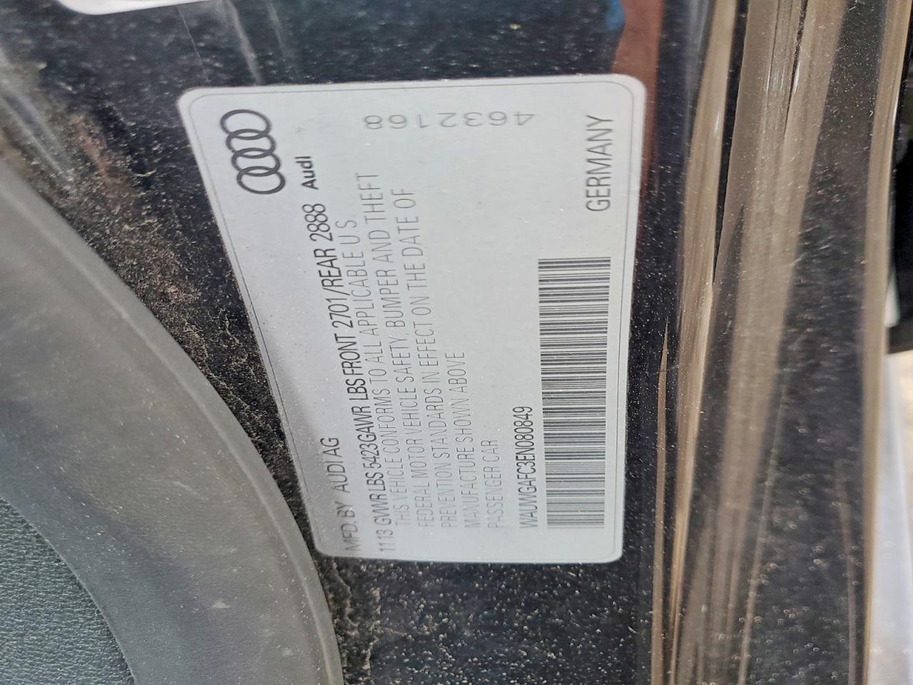2014 Audi A7 Premium Plus Black vin: WAUWGAFC3EN080849