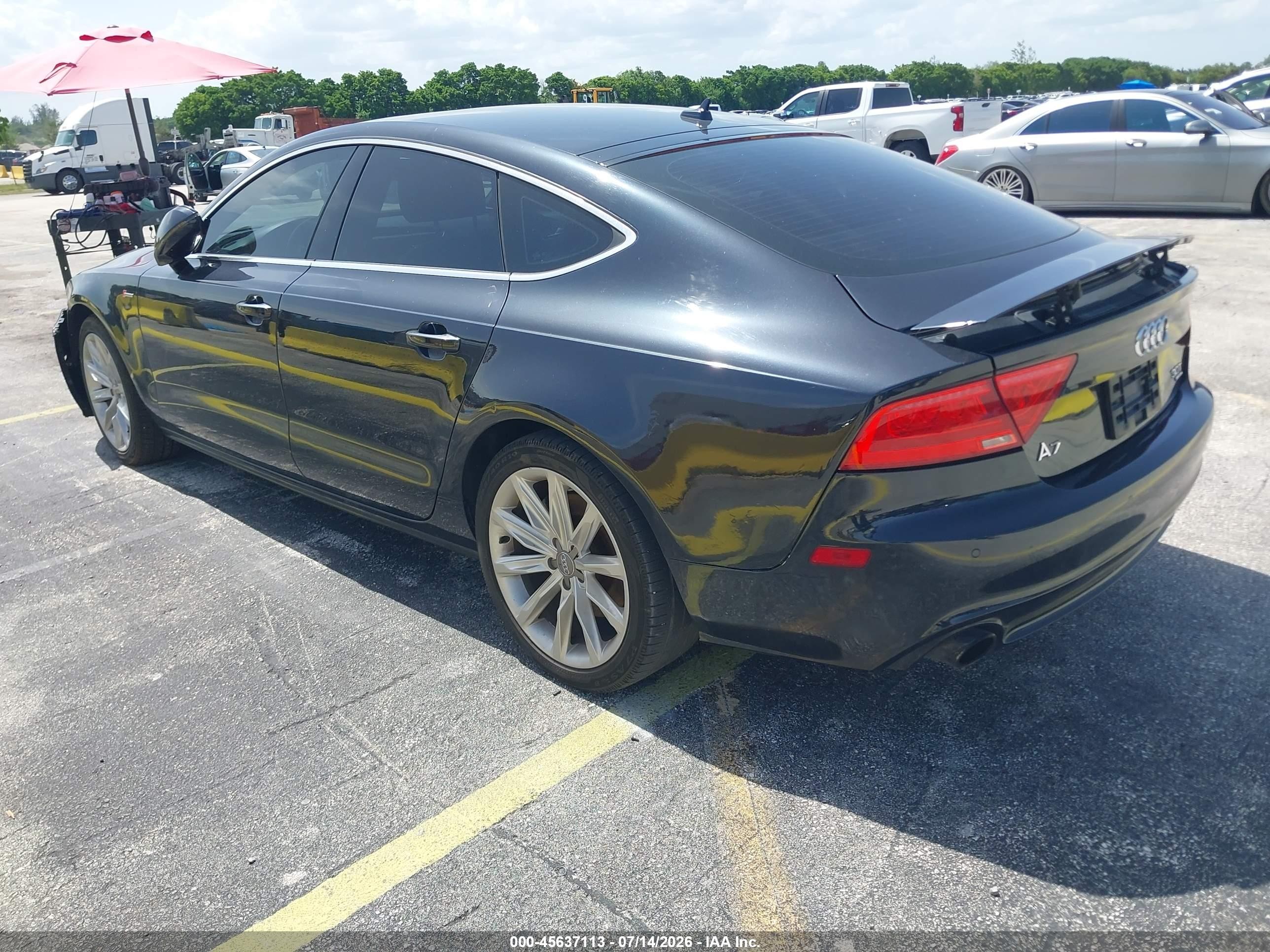2014 Audi A7 3.0t Premium Plus Gray vin: WAUWGAFC3EN095948