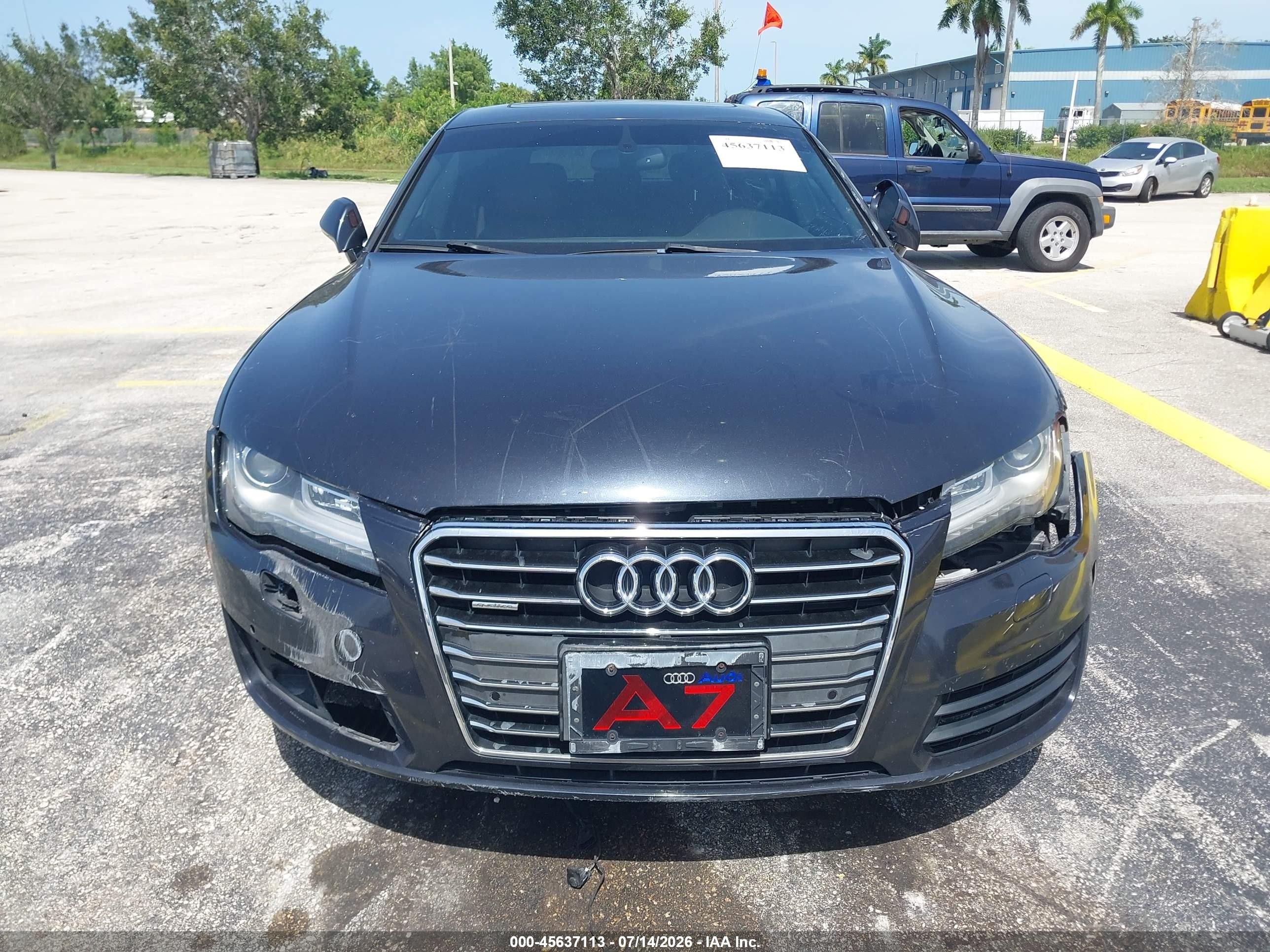 2014 Audi A7 3.0t Premium Plus Gray vin: WAUWGAFC3EN095948