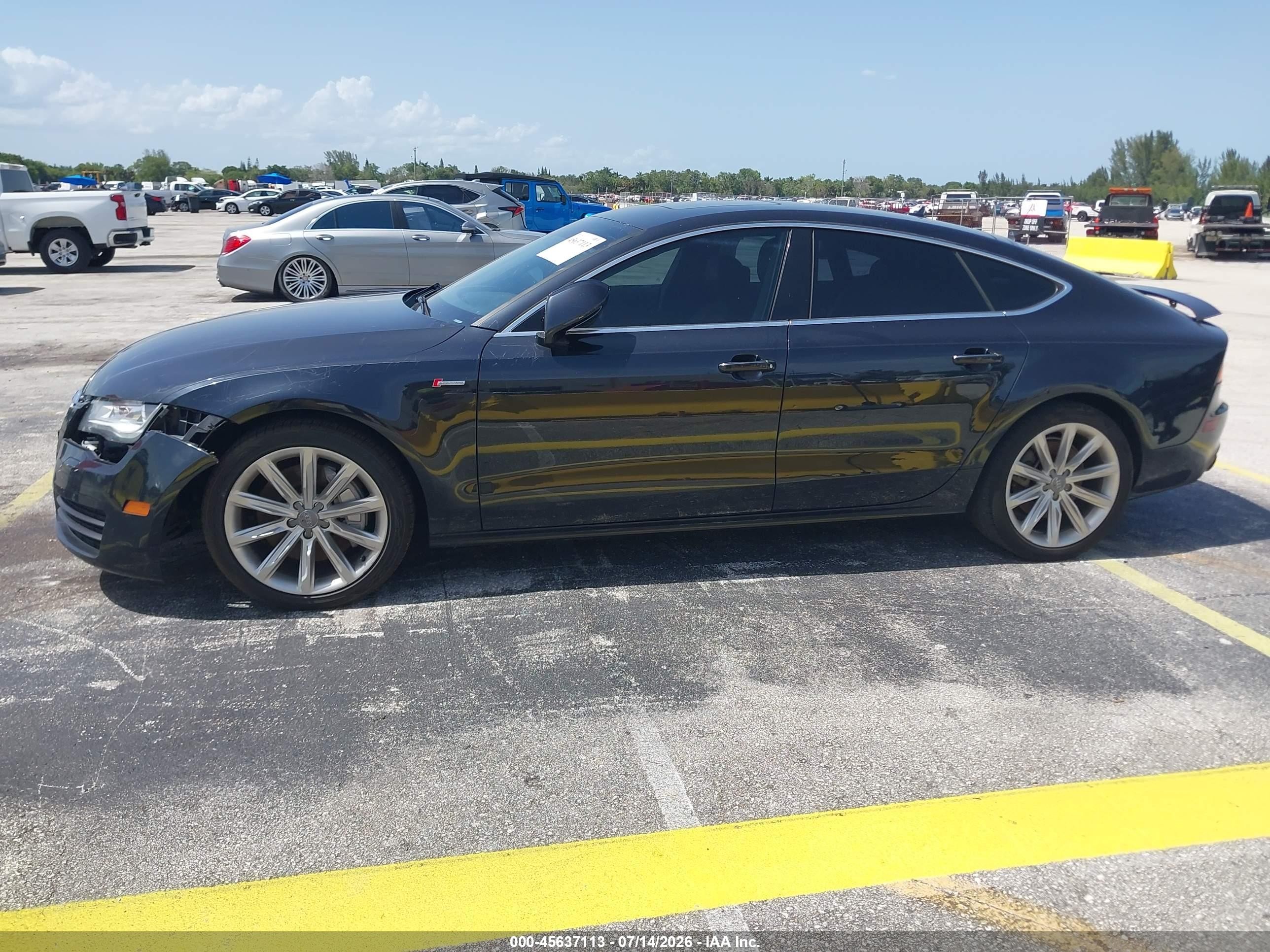 2014 Audi A7 3.0t Premium Plus Gray vin: WAUWGAFC3EN095948