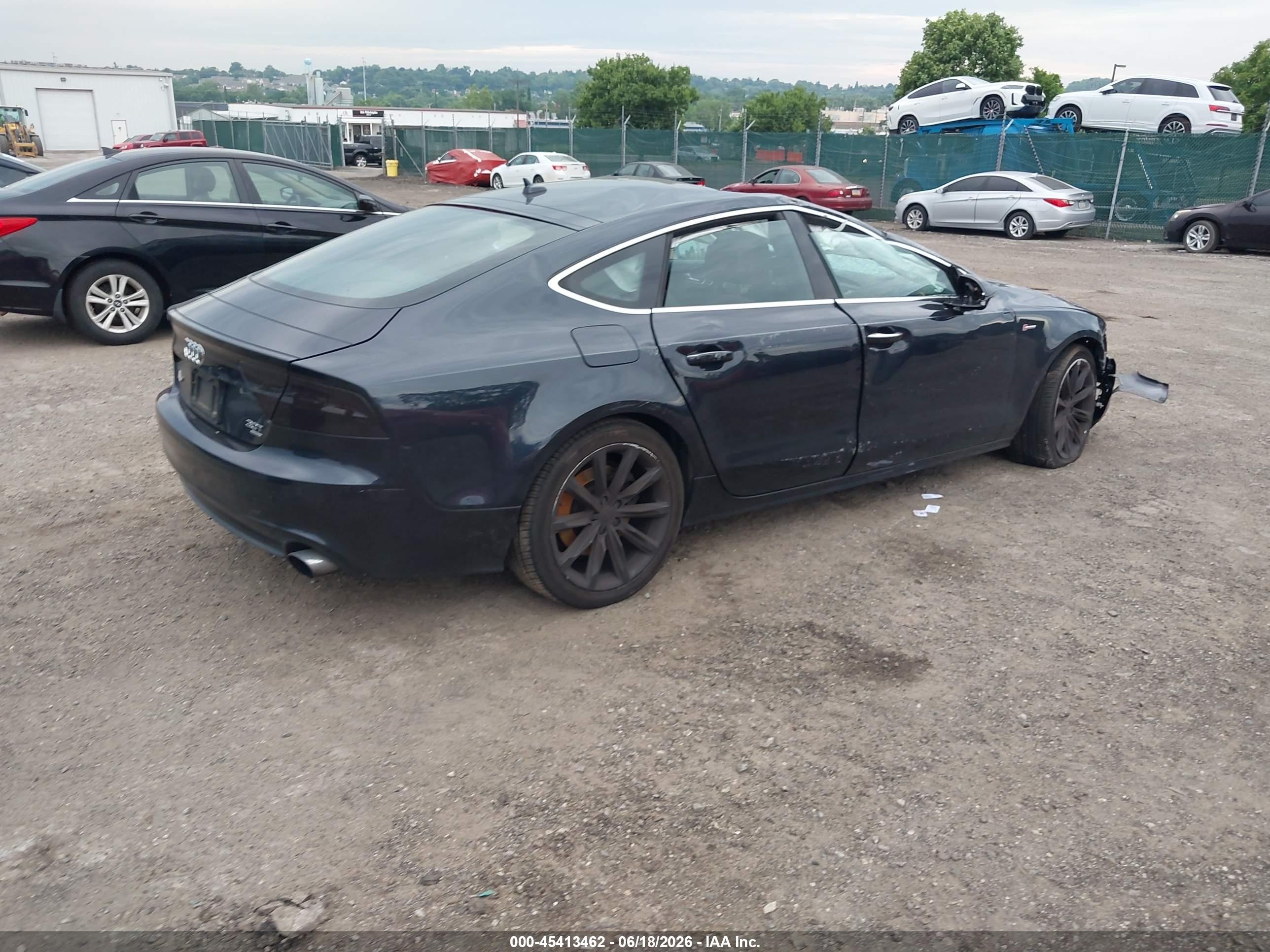 2014 Audi A7 3.0t Premium Plus Dark Blue vin: WAUWGAFC6EN084670