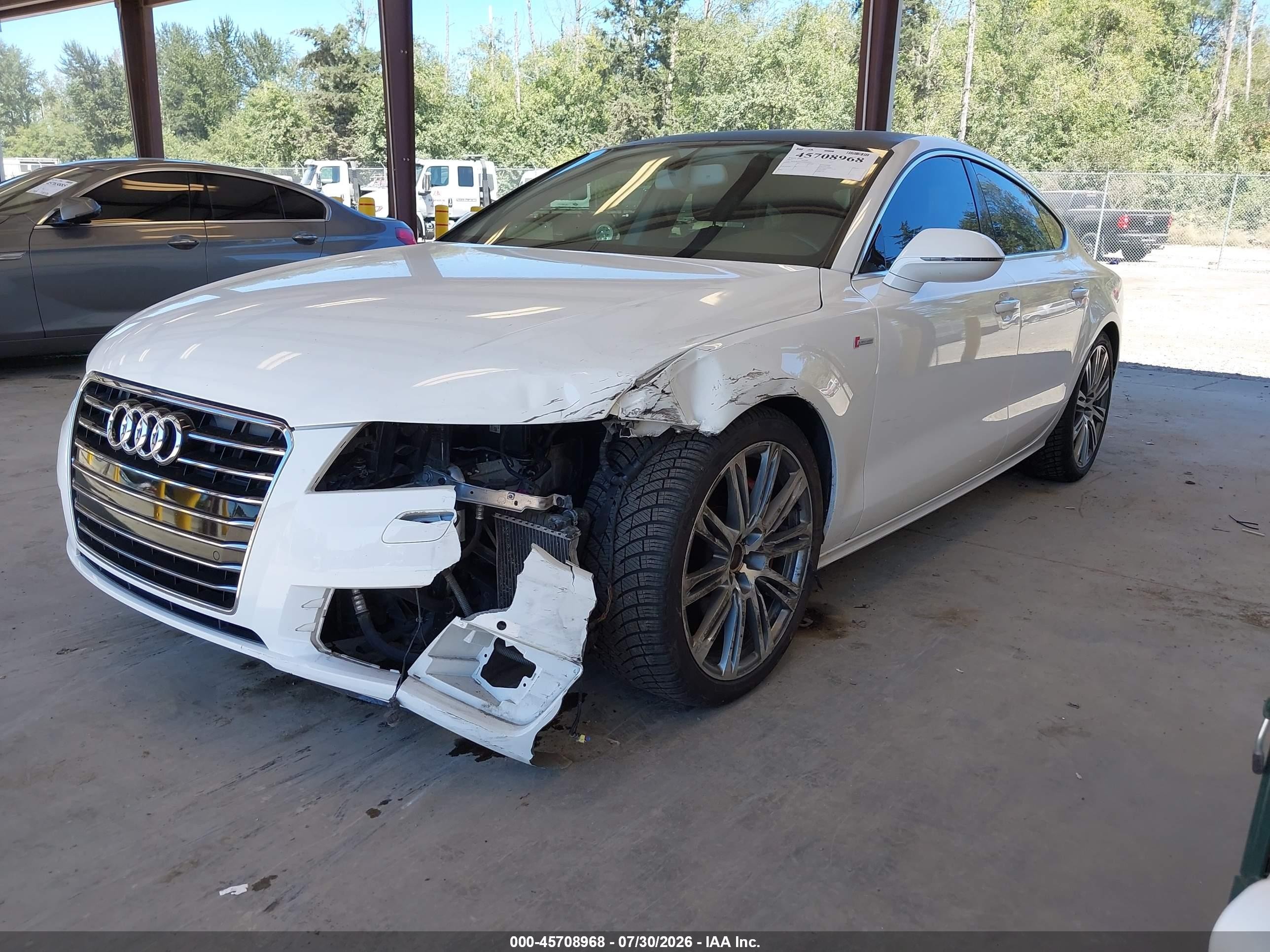 2014 Audi A7 3.0t Premium Plus White vin: WAUWGAFC7EN007872
