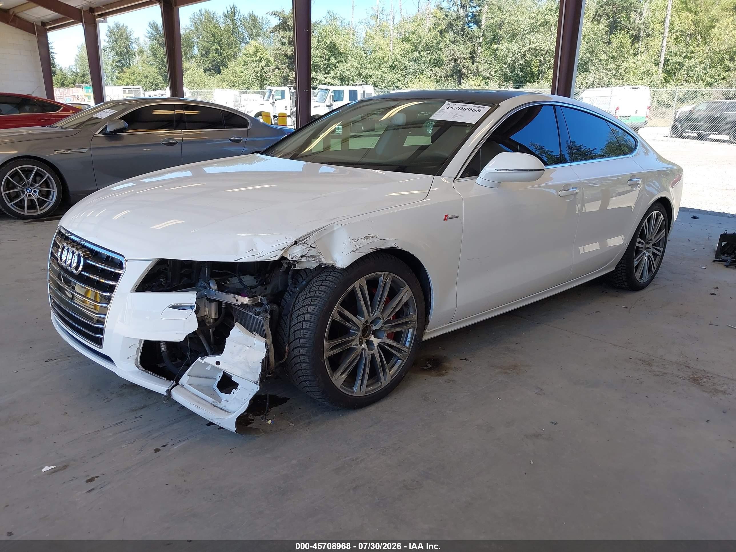 2014 Audi A7 3.0t Premium Plus White vin: WAUWGAFC7EN007872