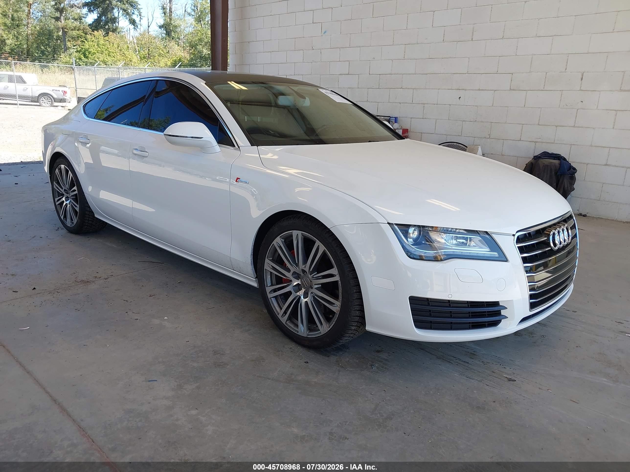 2014 Audi A7 3.0t Premium Plus White vin: WAUWGAFC7EN007872