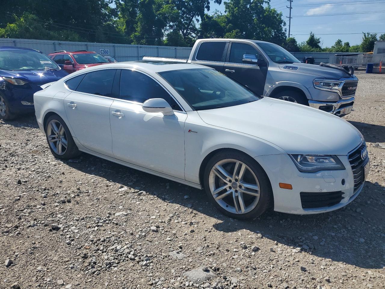 2014 Audi A7 Premium Plus White vin: WAUWGAFC9EN090933