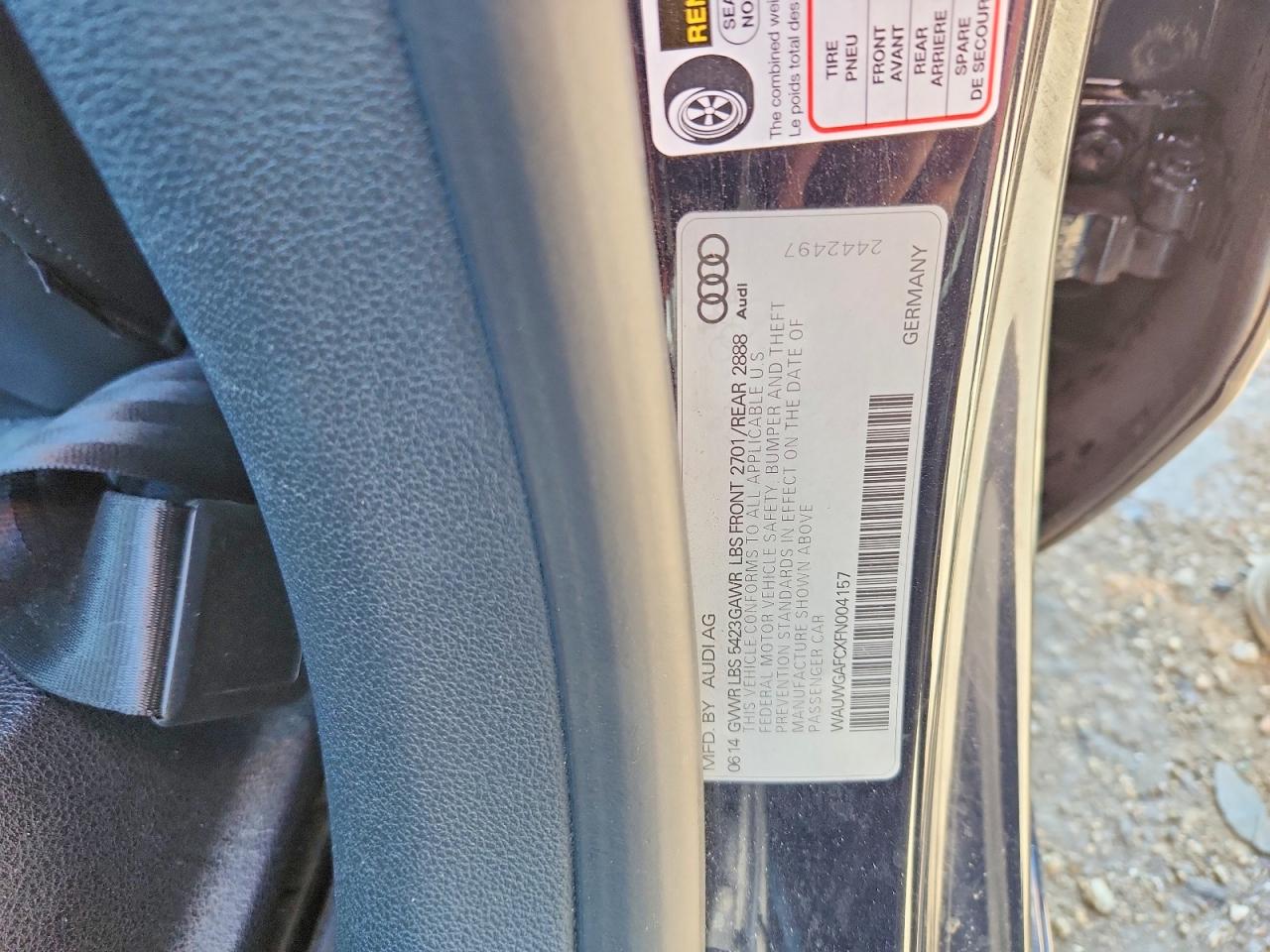 2015 Audi A7 Premium Plus Blue vin: WAUWGAFCXFN004157