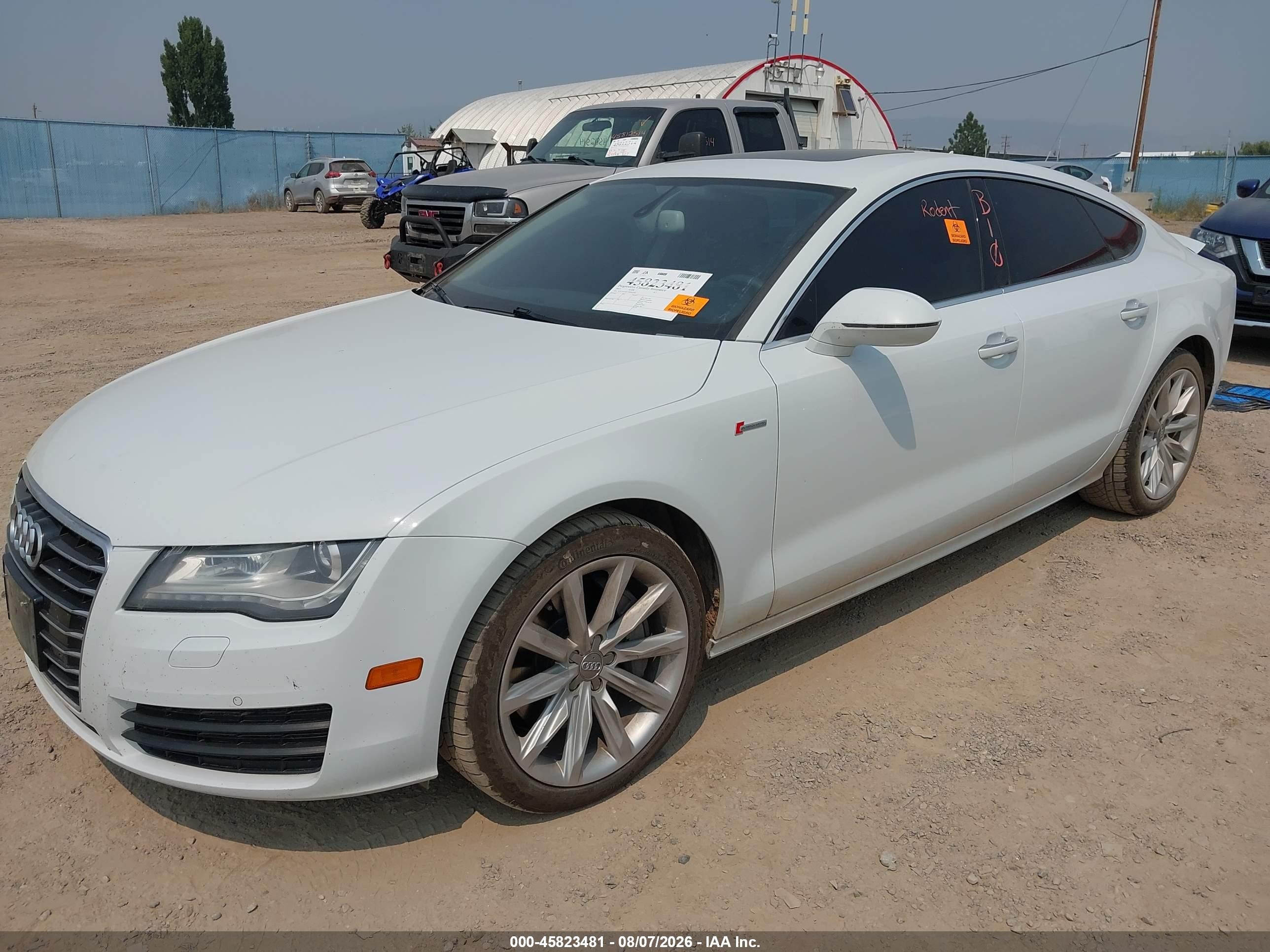 2013 Audi A7 3.0t Premium White vin: WAUYGAFC2DN062091