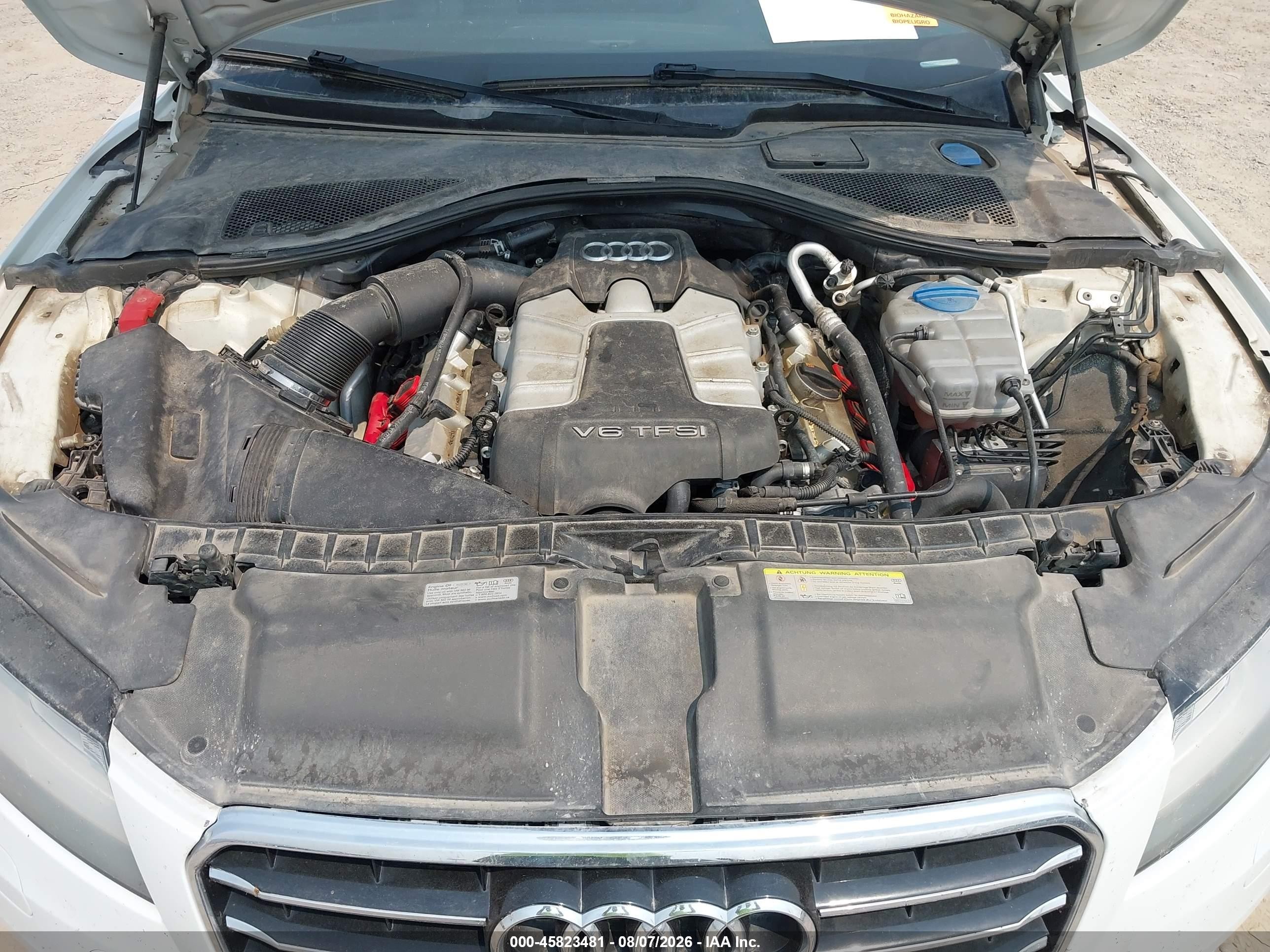 2013 Audi A7 3.0t Premium White vin: WAUYGAFC2DN062091