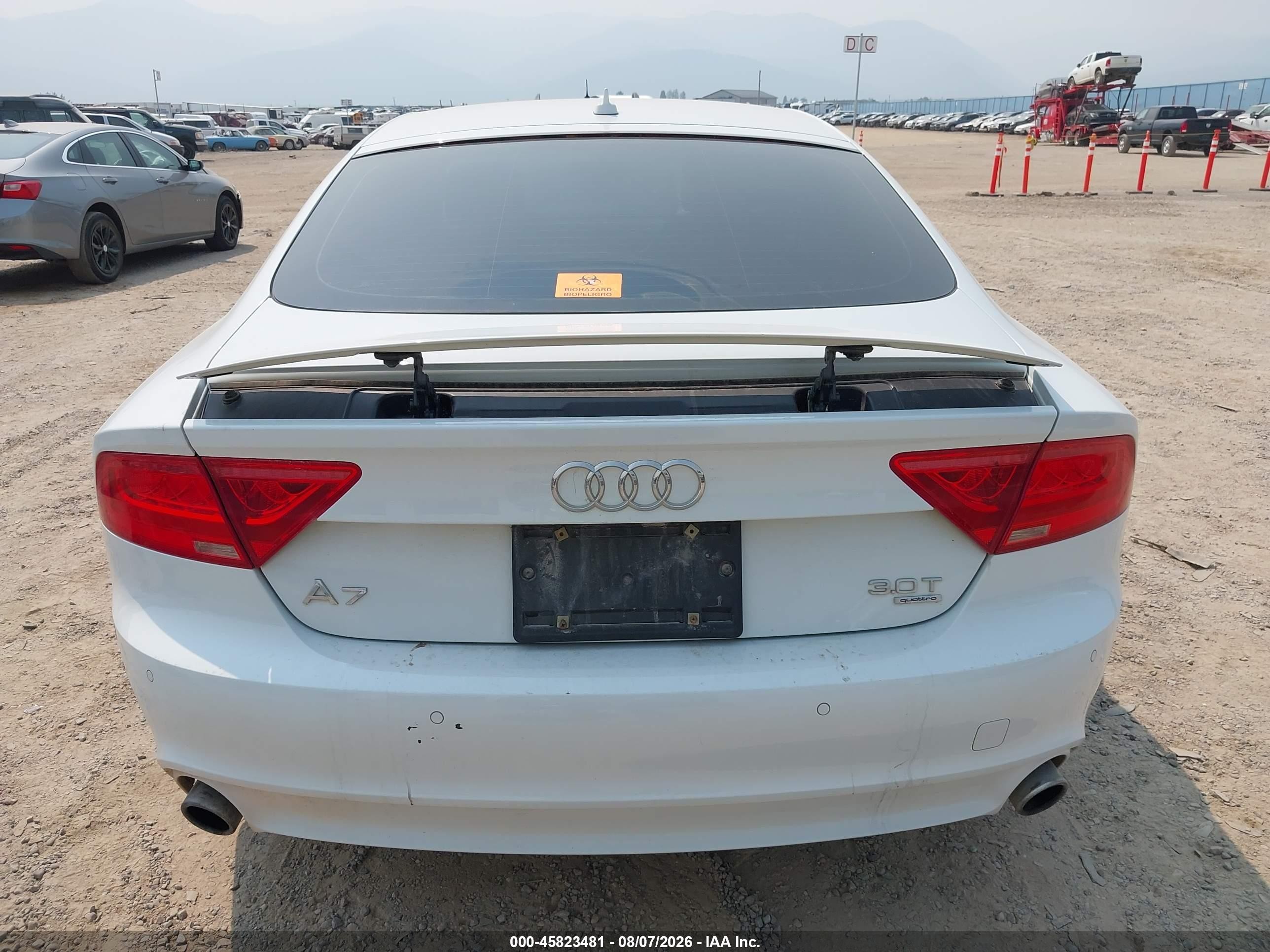 2013 Audi A7 3.0t Premium White vin: WAUYGAFC2DN062091