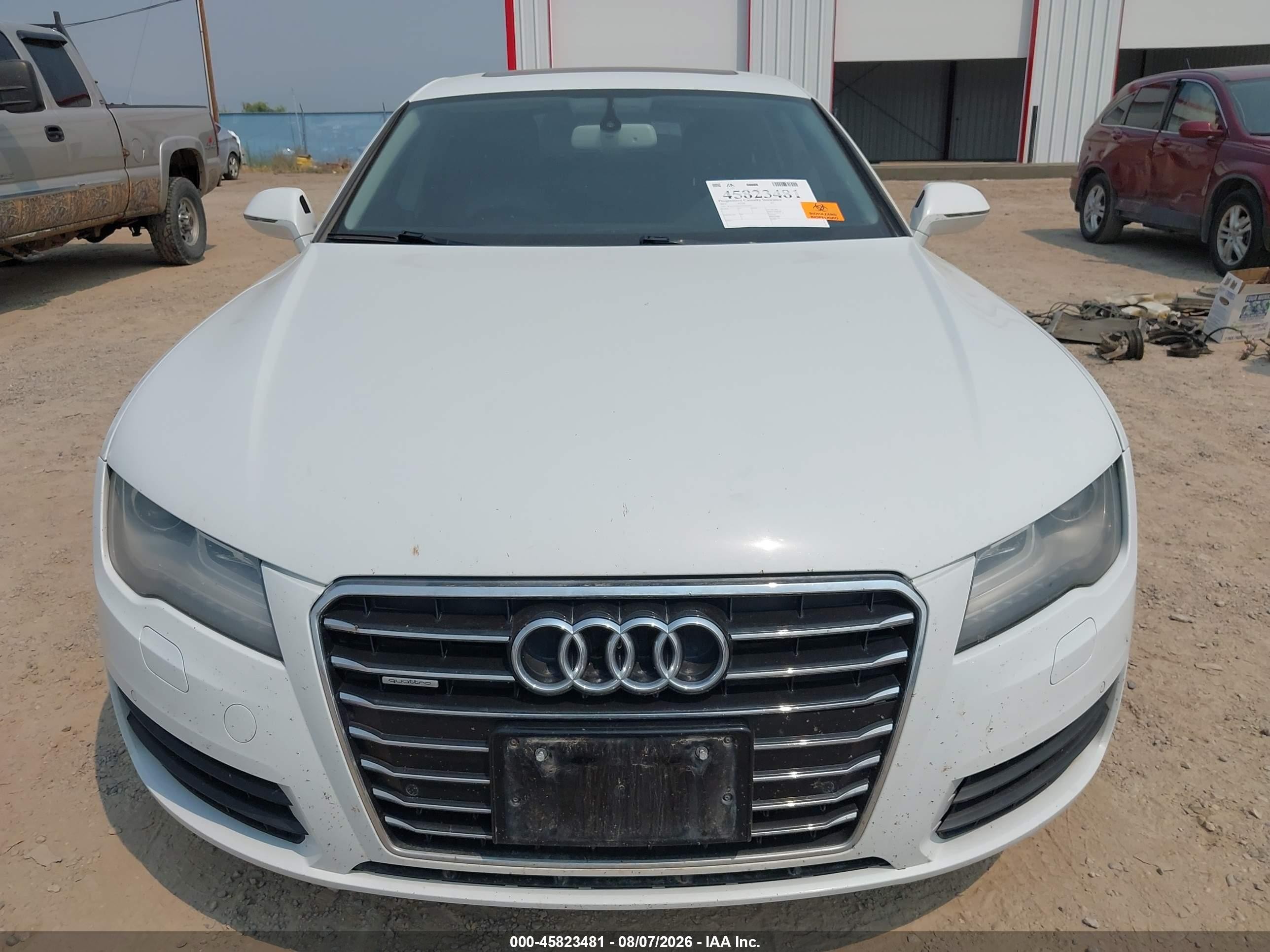 2013 Audi A7 3.0t Premium White vin: WAUYGAFC2DN062091