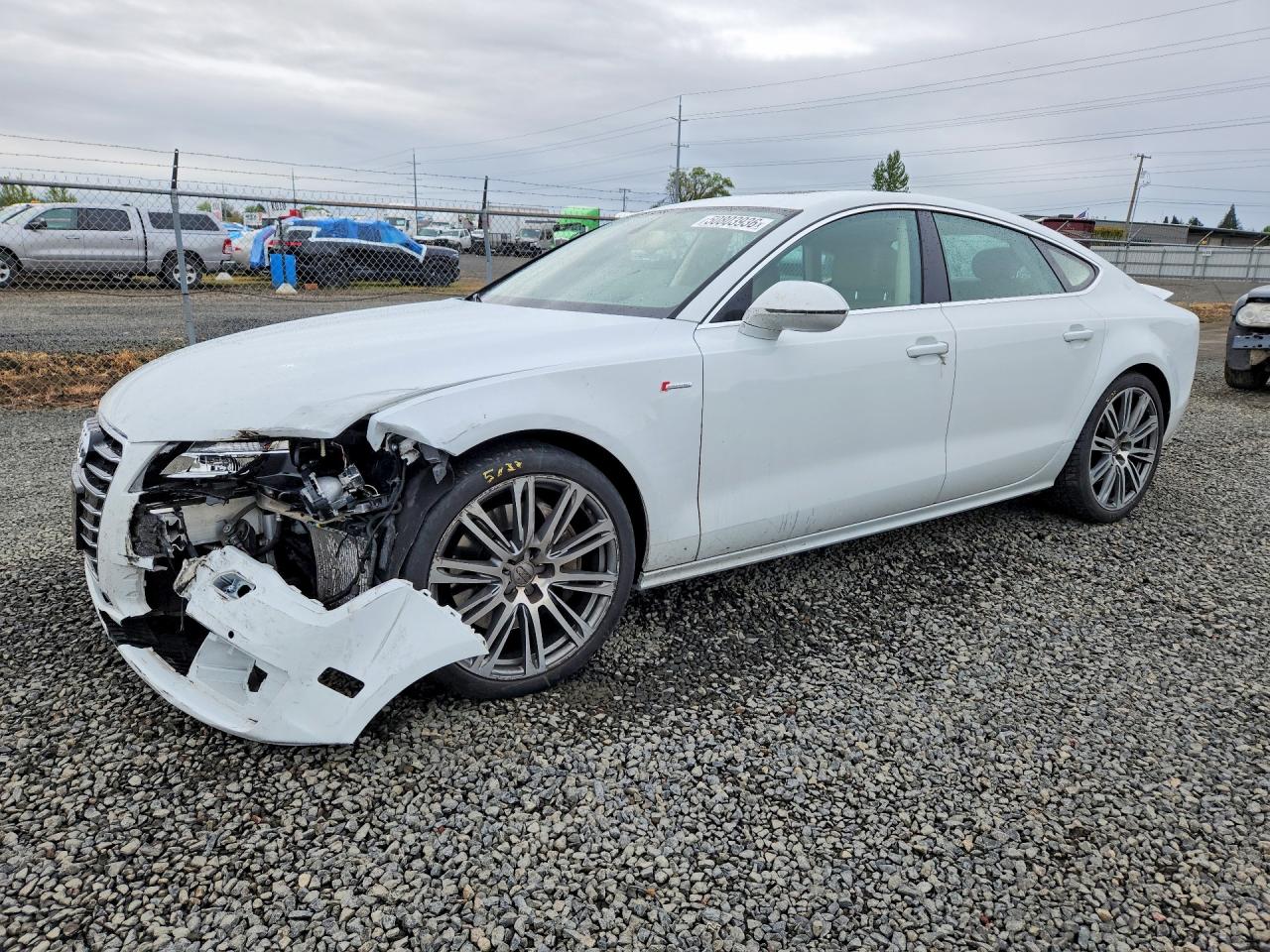 2012 Audi A7 Premium Plus White vin: WAUYGAFC3CN079626