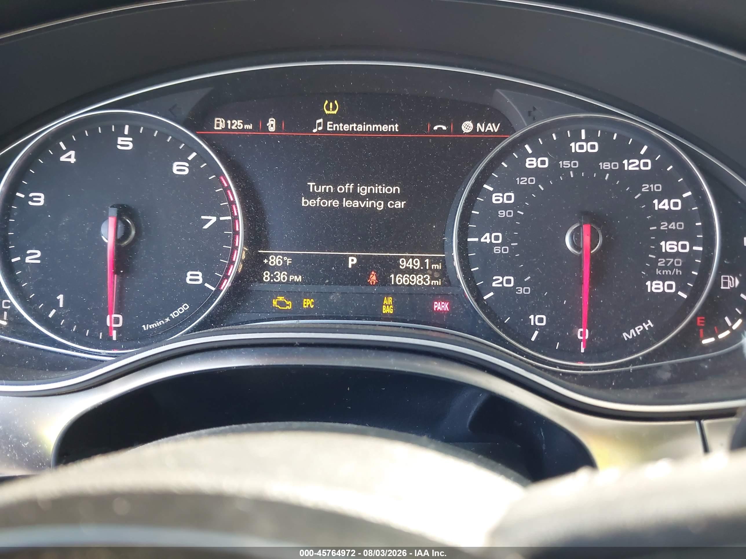 2013 Audi A7 3.0t Premium Black vin: WAUYGAFC4DN024362