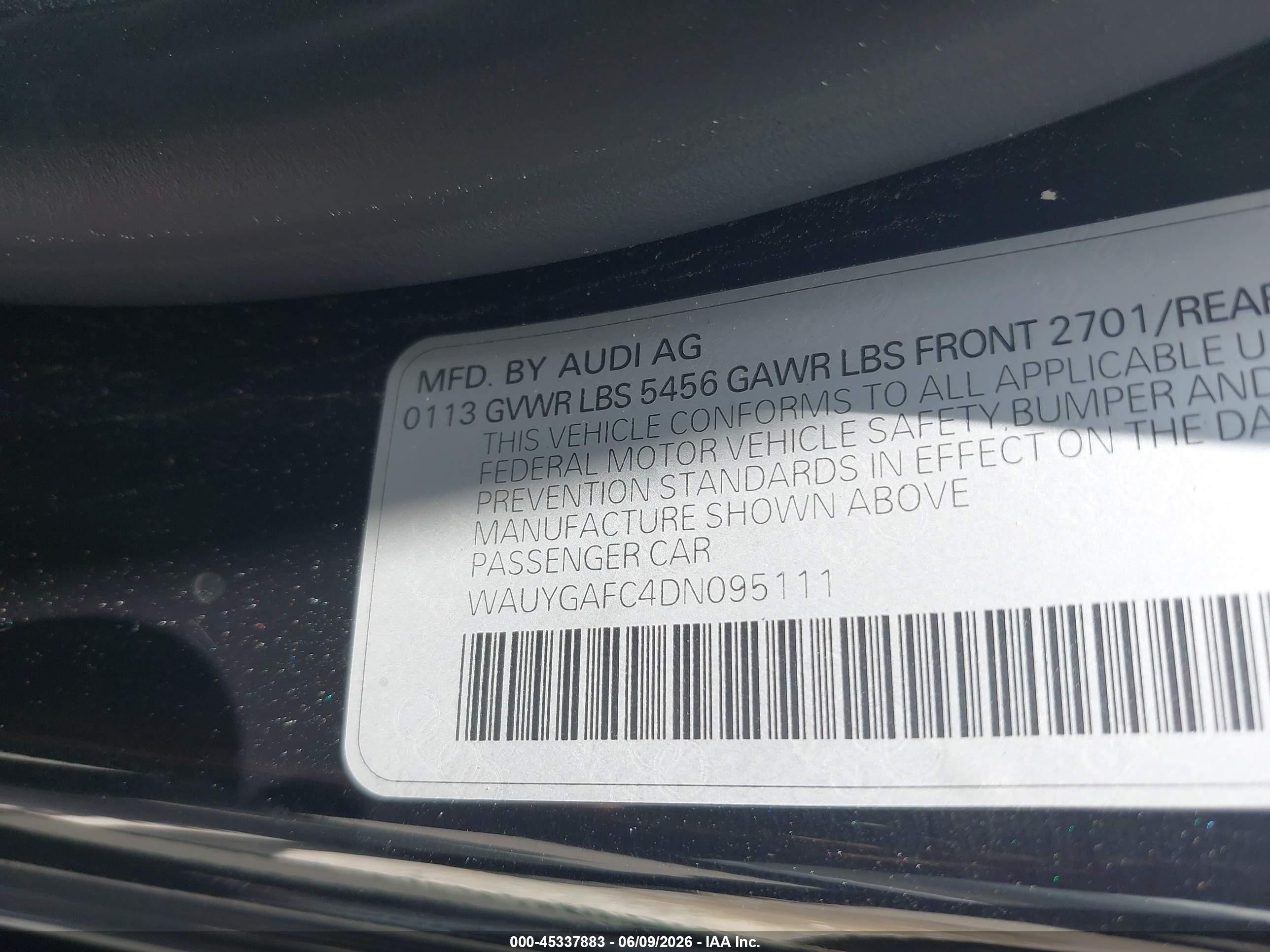 2013 Audi A7 3.0t Premium Black vin: WAUYGAFC4DN095111