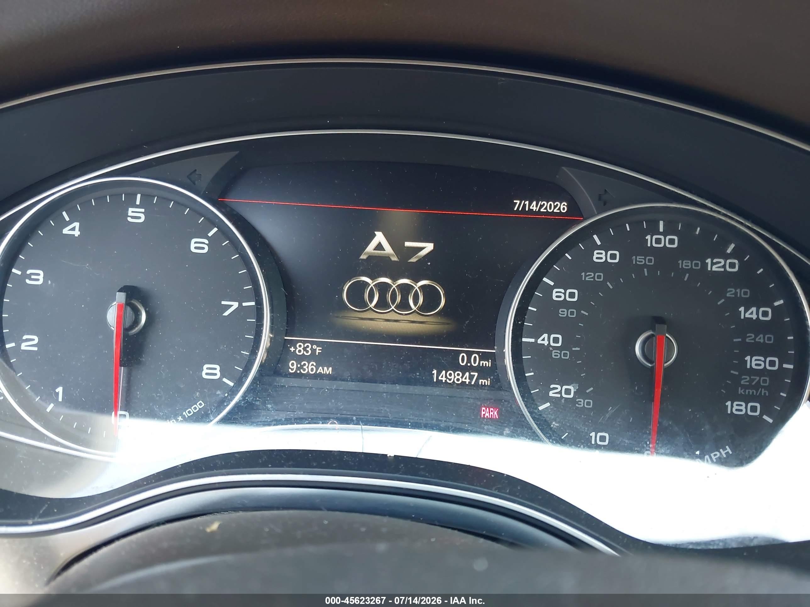 2013 Audi A7 3.0t Premium Black vin: WAUYGAFC6DN034858