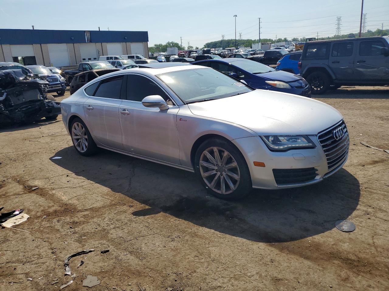 2013 Audi A7 Premium Plus Silver vin: WAUYGAFC6DN056438