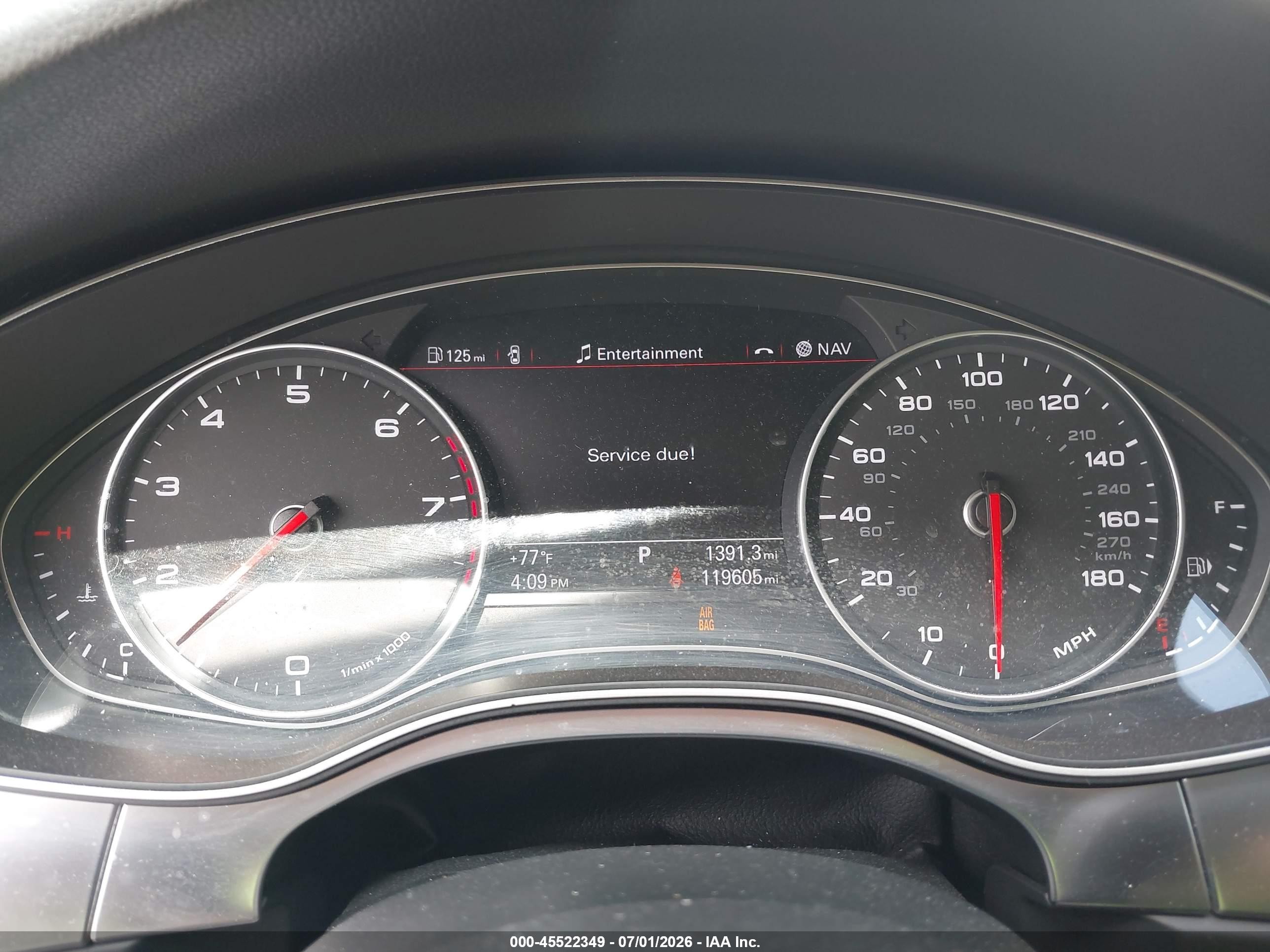 2012 Audi A7 3.0 Premium Plus White vin: WAUYGAFC7CN085946