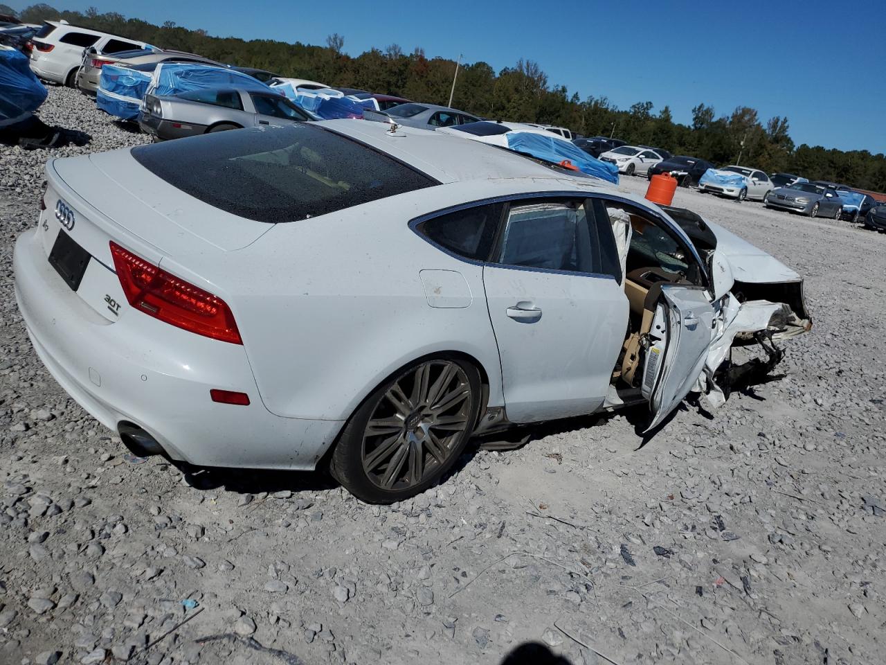 2013 Audi A7 Premium Plus White vin: WAUYGAFC7DN019169
