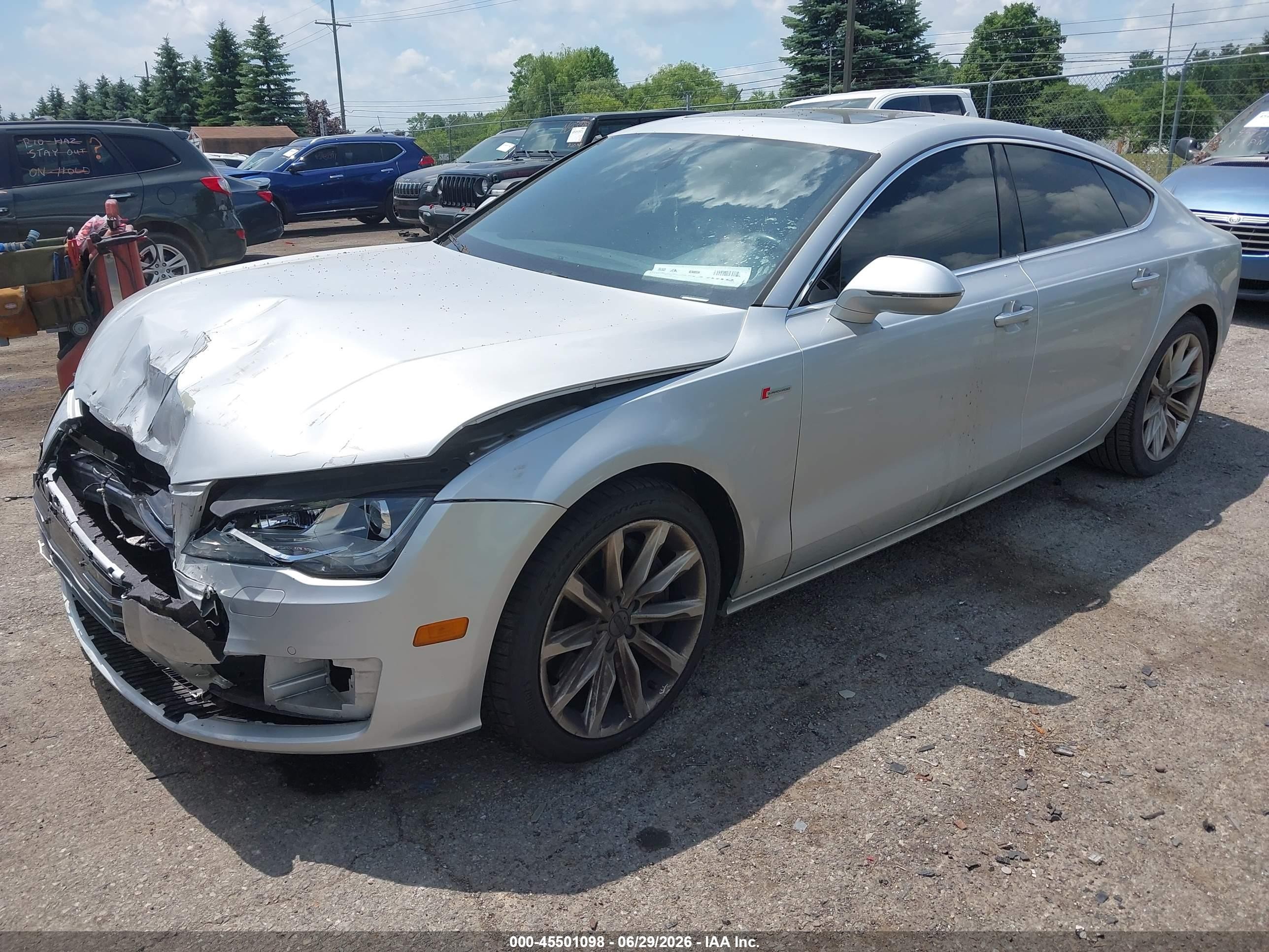 2013 Audi A7 3.0t Premium Silver vin: WAUYGAFC8DN030794