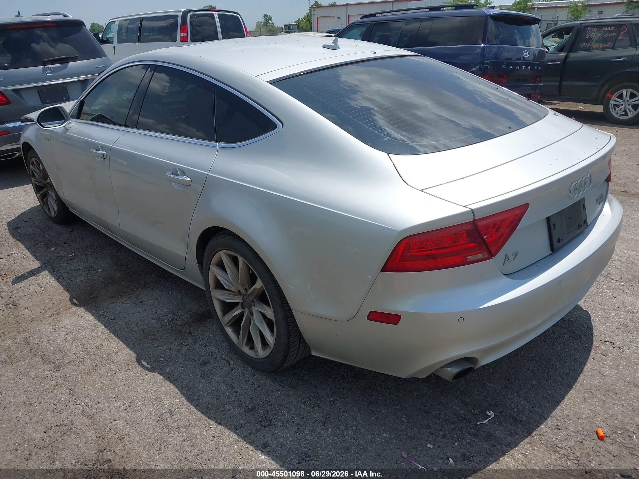2013 Audi A7 3.0t Premium Silver vin: WAUYGAFC8DN030794