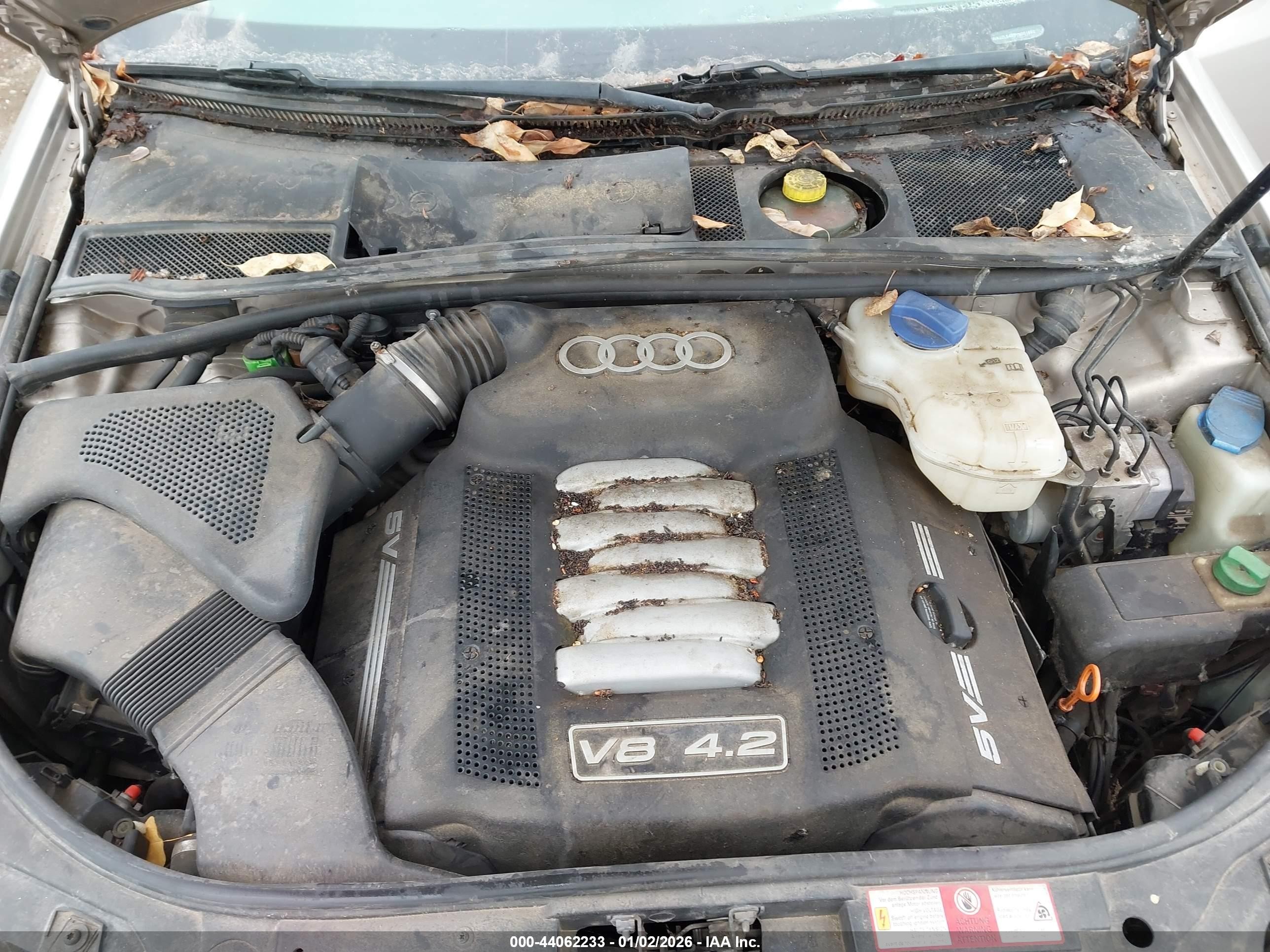 2000 Audi A6 4.2 Quattro Желто-коричневый vin: WAUZL54B9YN001652