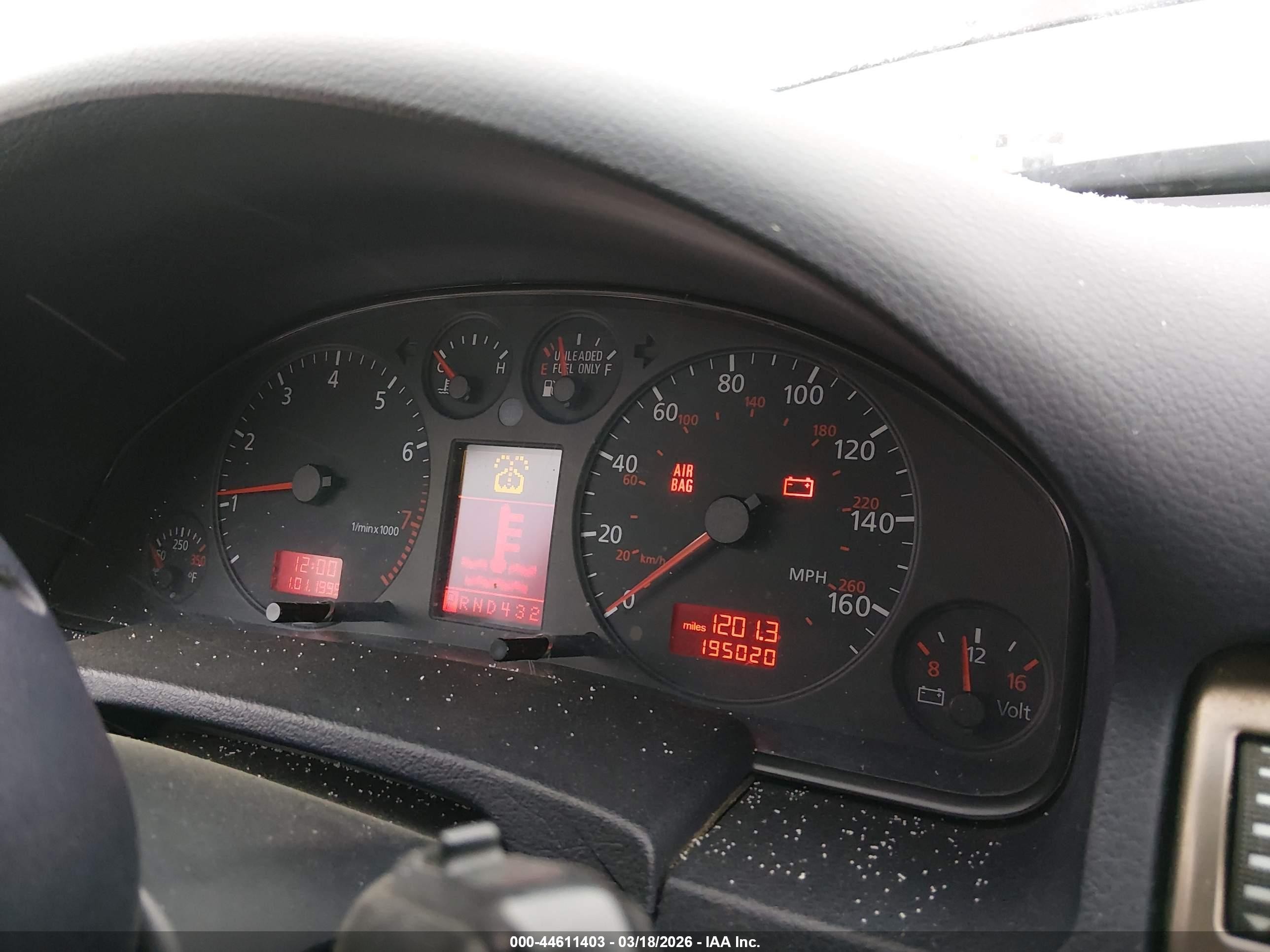2000 Audi A6 4.2 Black vin: WAUZL64B5YN073468