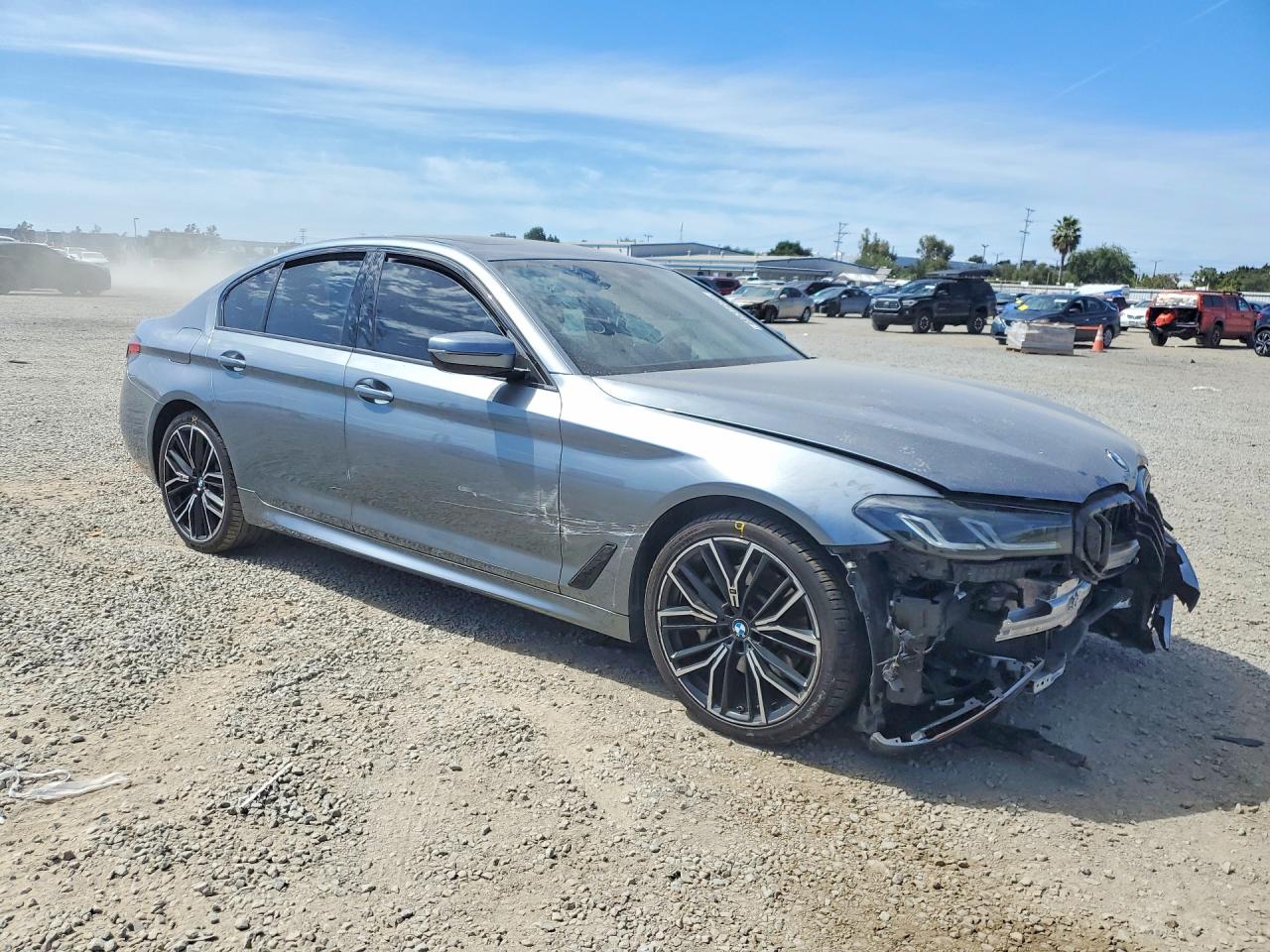 2021 Bmw 530e Gray vin: WBA13AG04MCF28779