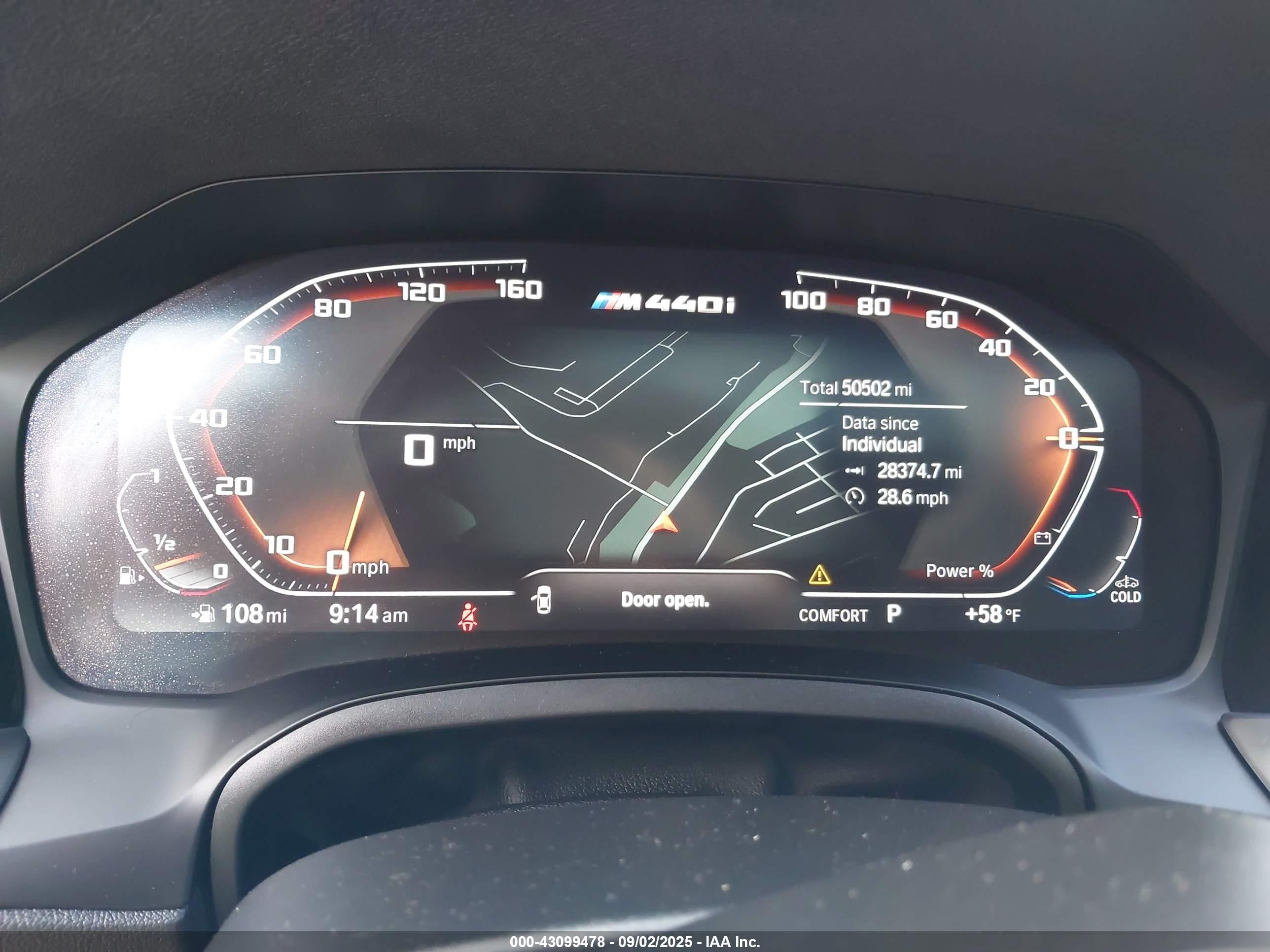 2022 Bmw M440i Xdrive Black vin: WBA13AR04NCK77385