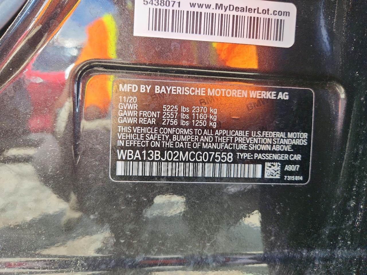 2021 Bmw 530 Xi Charcoal vin: WBA13BJ02MCG07558