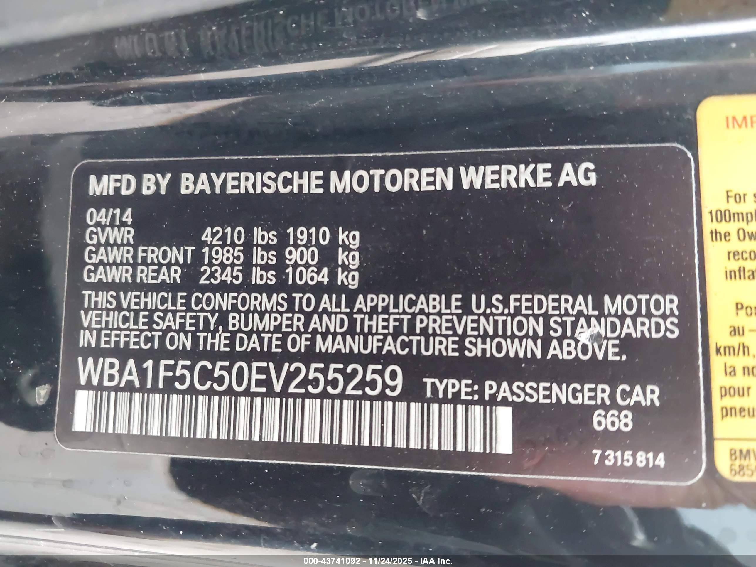 2014 Bmw 228i   Black vin: WBA1F5C50EV255259