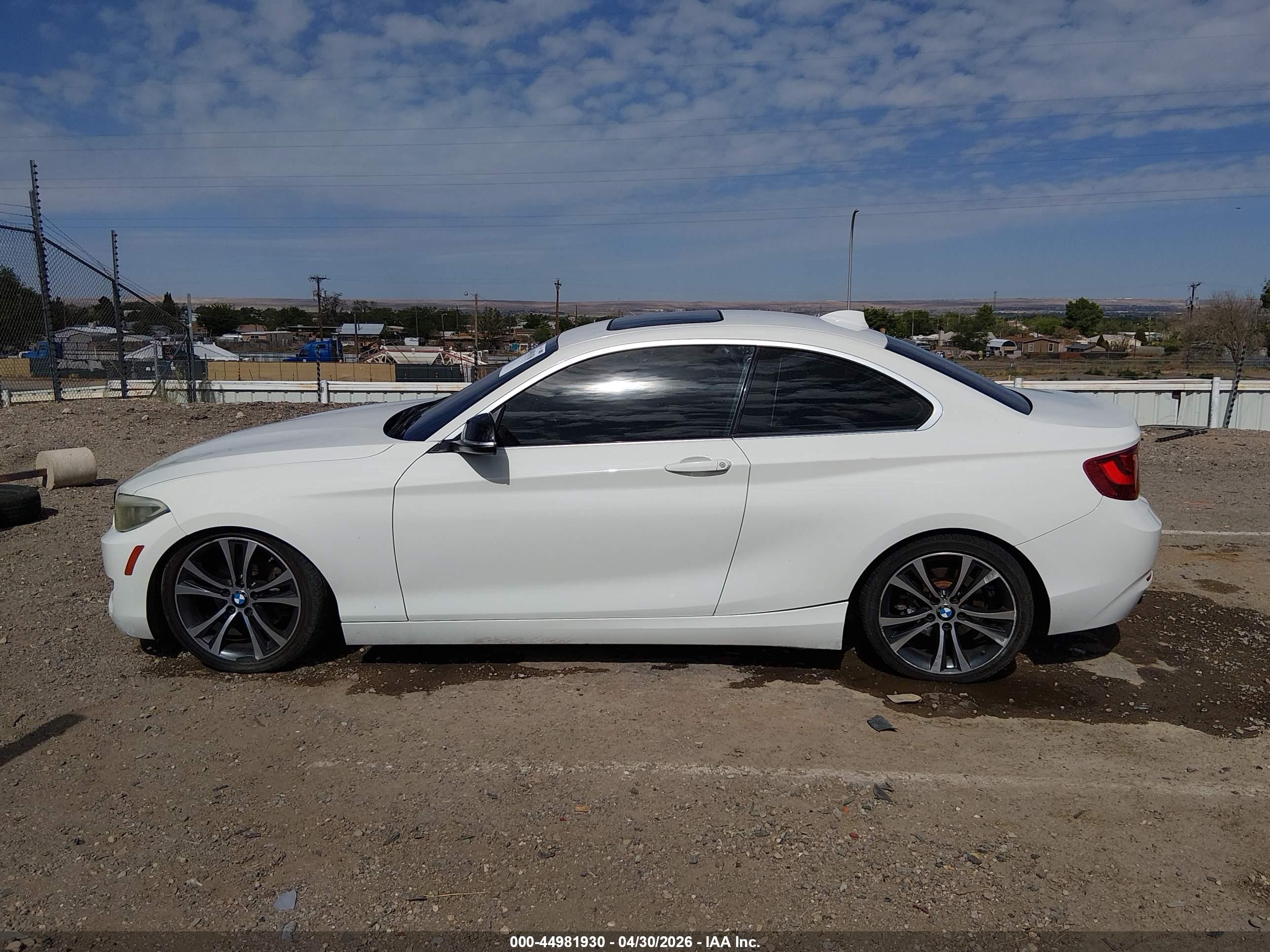 2014 Bmw 228i   White vin: WBA1F5C50EV255374