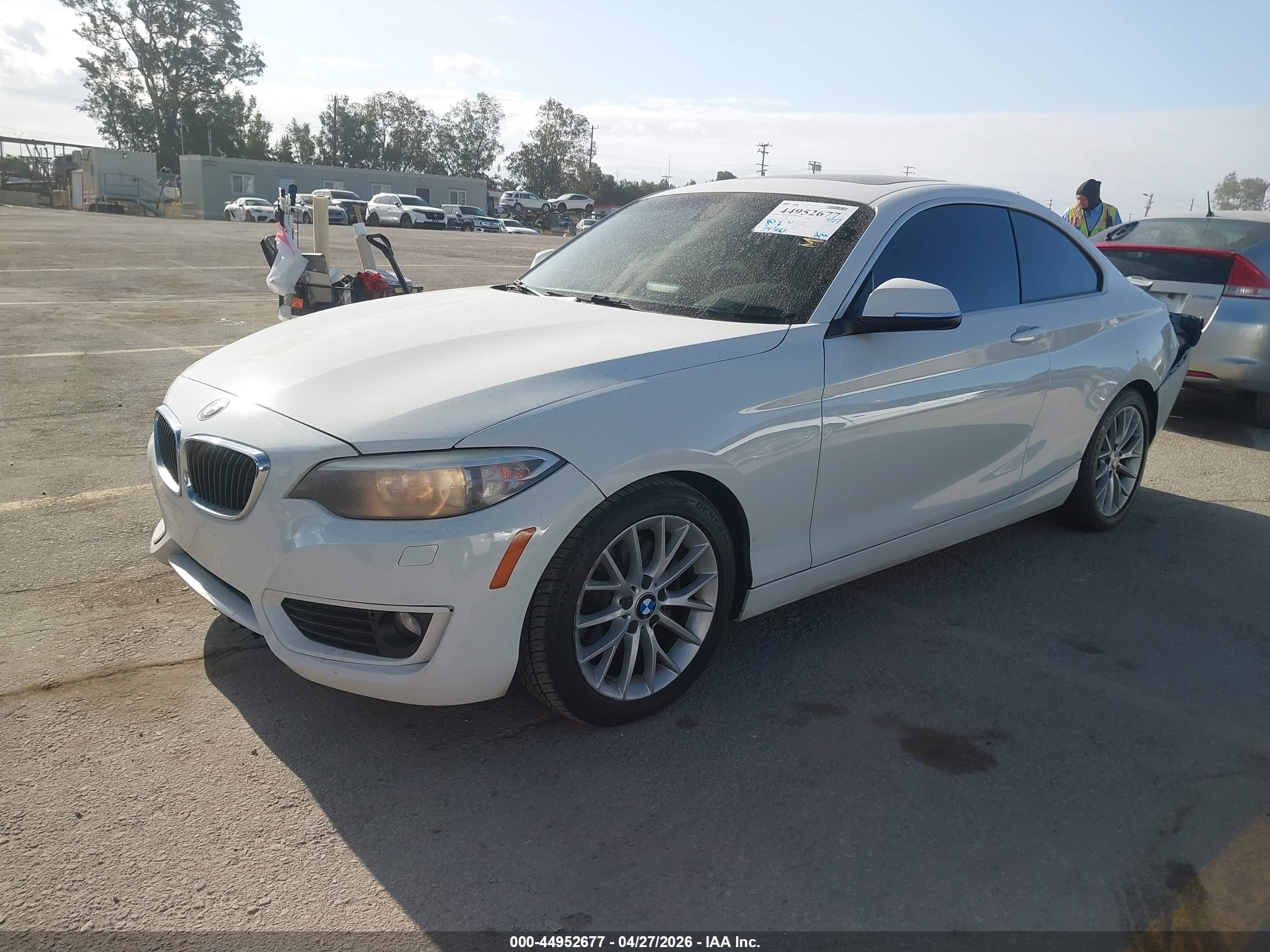 2014 Bmw 228i White vin: WBA1F5C50EVV98864