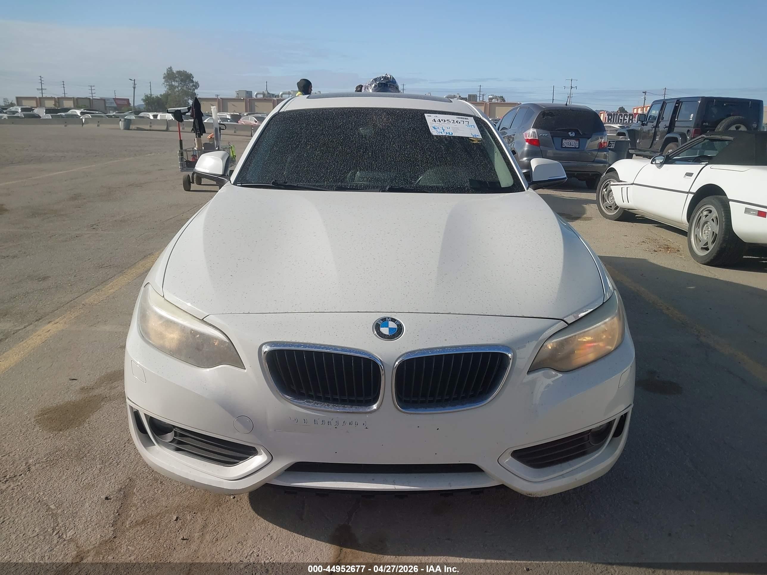 2014 Bmw 228i White vin: WBA1F5C50EVV98864
