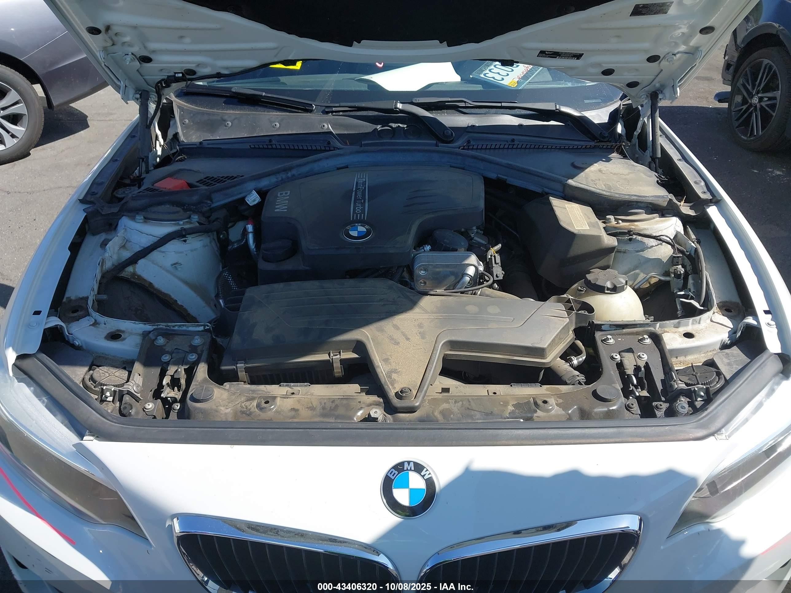 2014 Bmw 228i   White vin: WBA1F5C50EVV98928