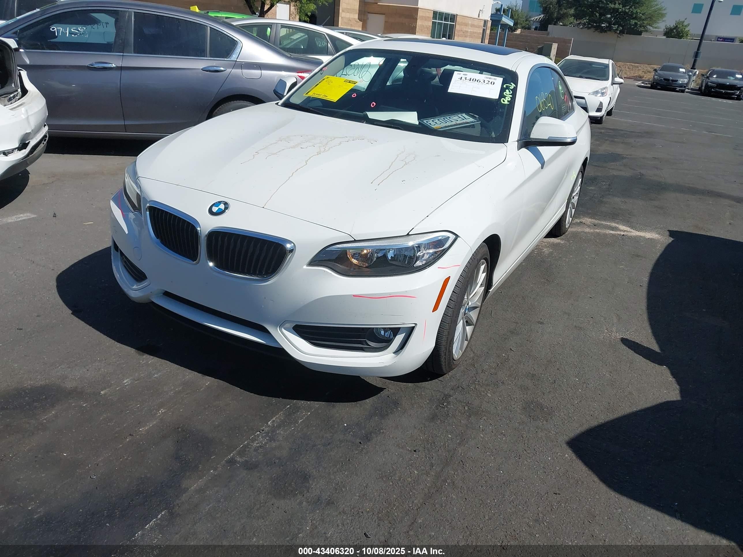 2014 Bmw 228i   White vin: WBA1F5C50EVV98928