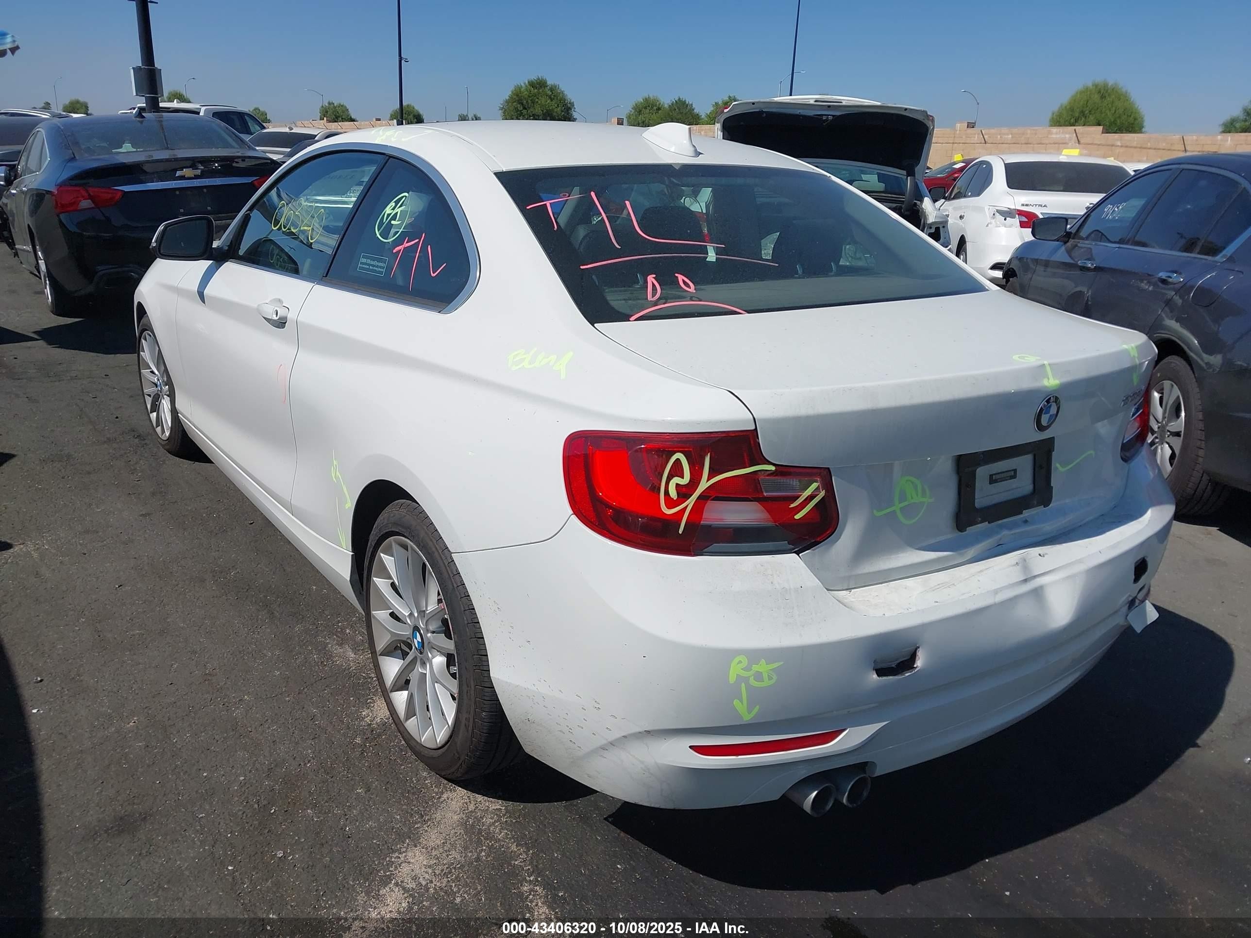 2014 Bmw 228i   White vin: WBA1F5C50EVV98928