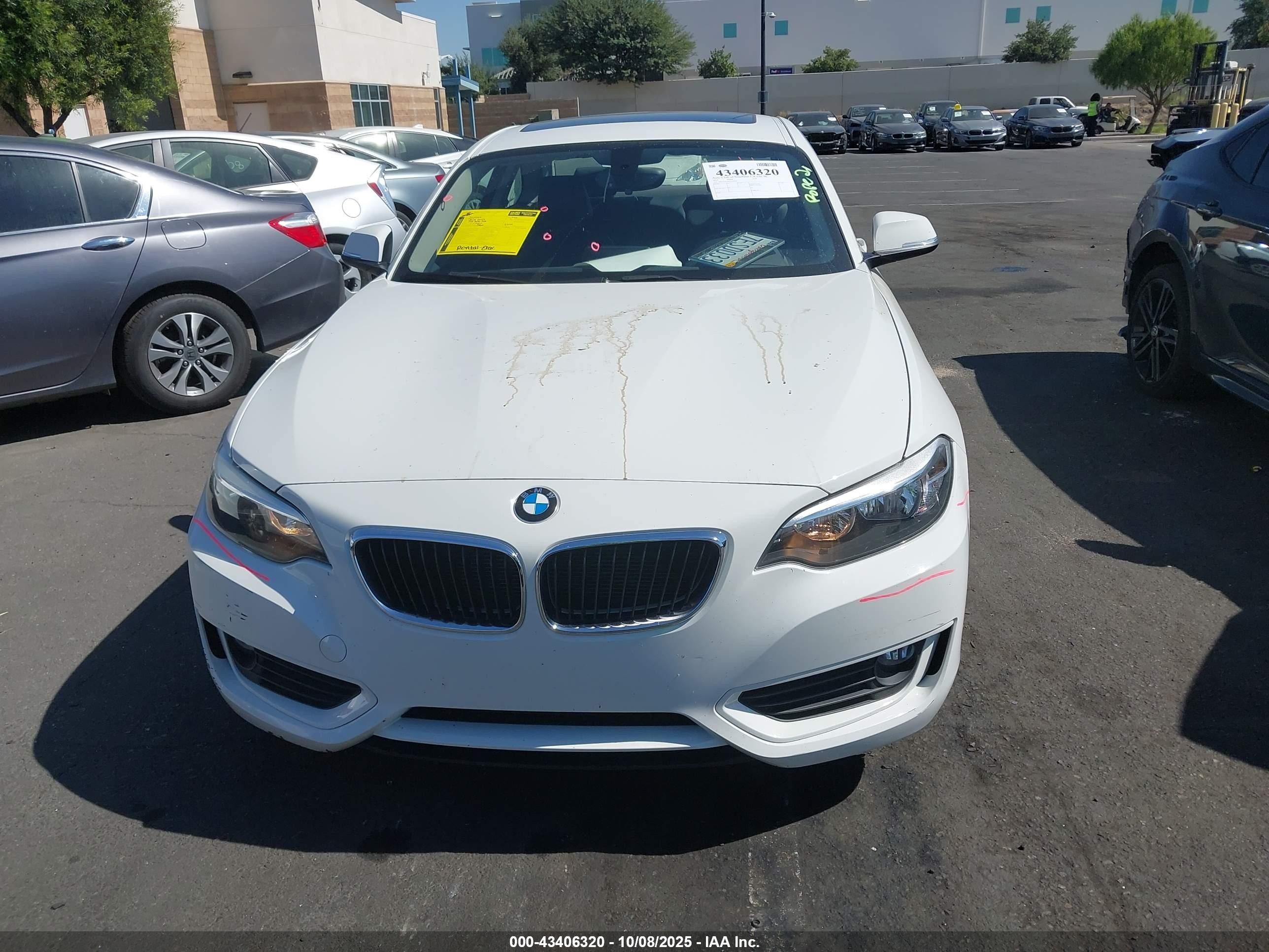2014 Bmw 228i   White vin: WBA1F5C50EVV98928
