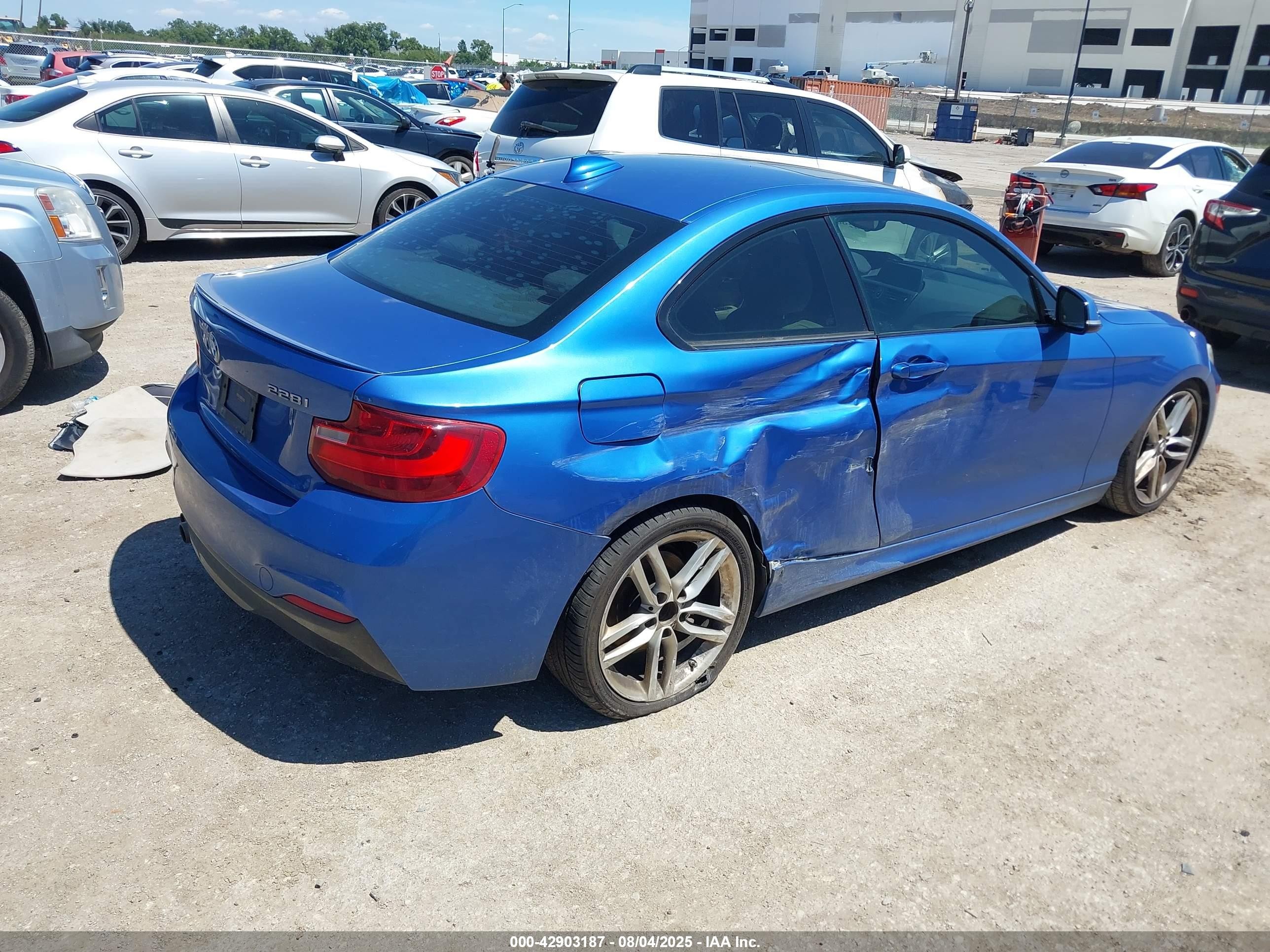 2014 Bmw 228i   Blue vin: WBA1F5C51EV256338