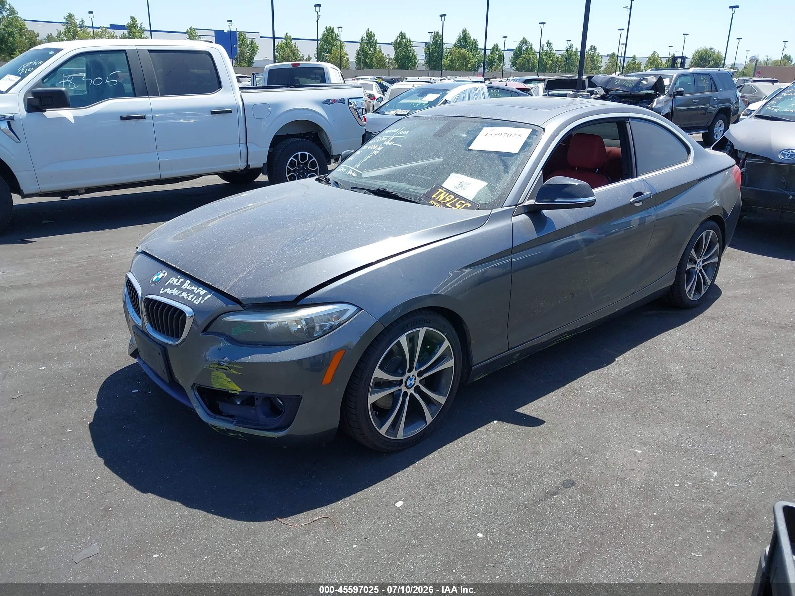 2014 Bmw 228i   Gray vin: WBA1F5C53EV255725