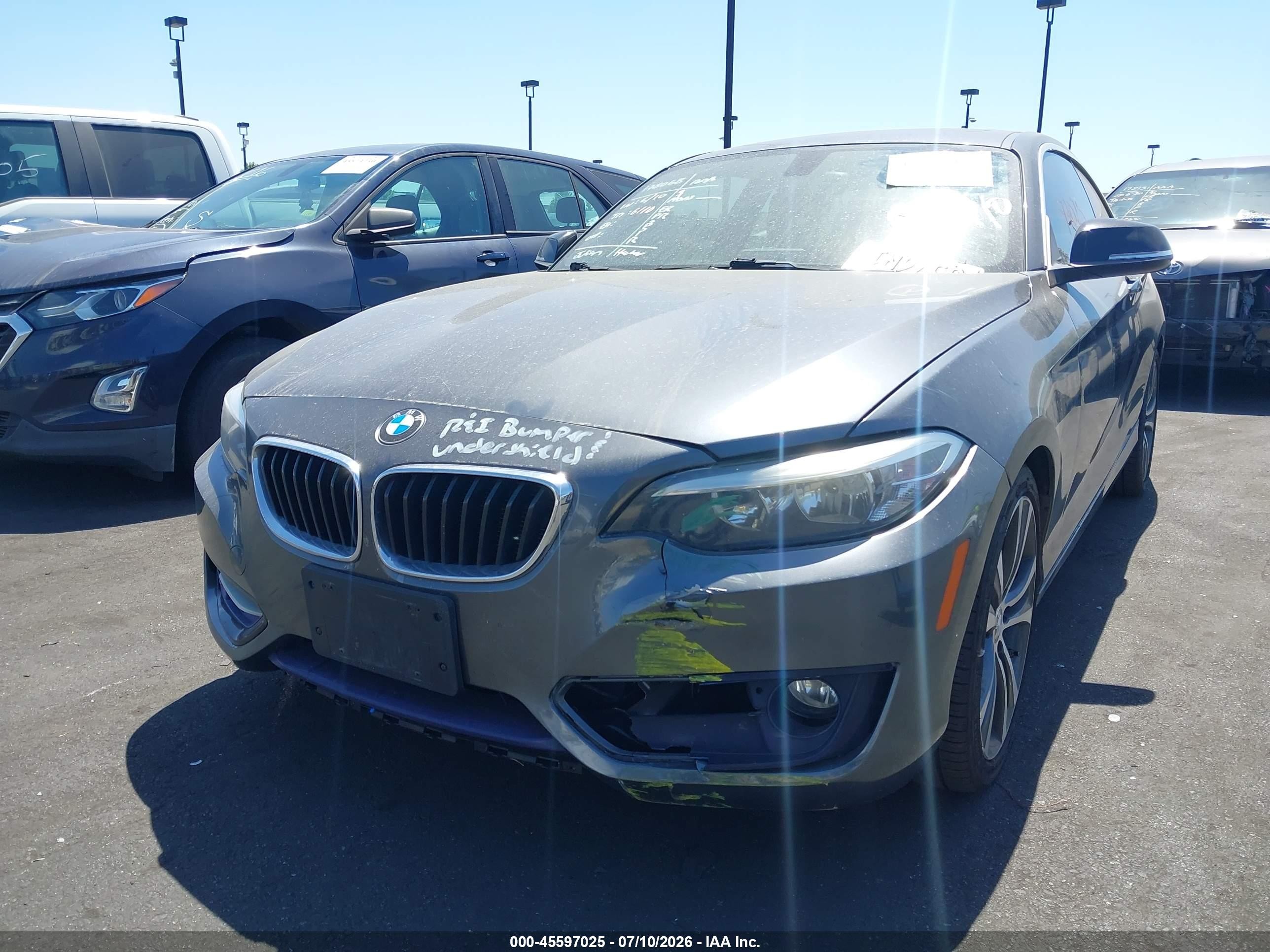2014 Bmw 228i   Gray vin: WBA1F5C53EV255725
