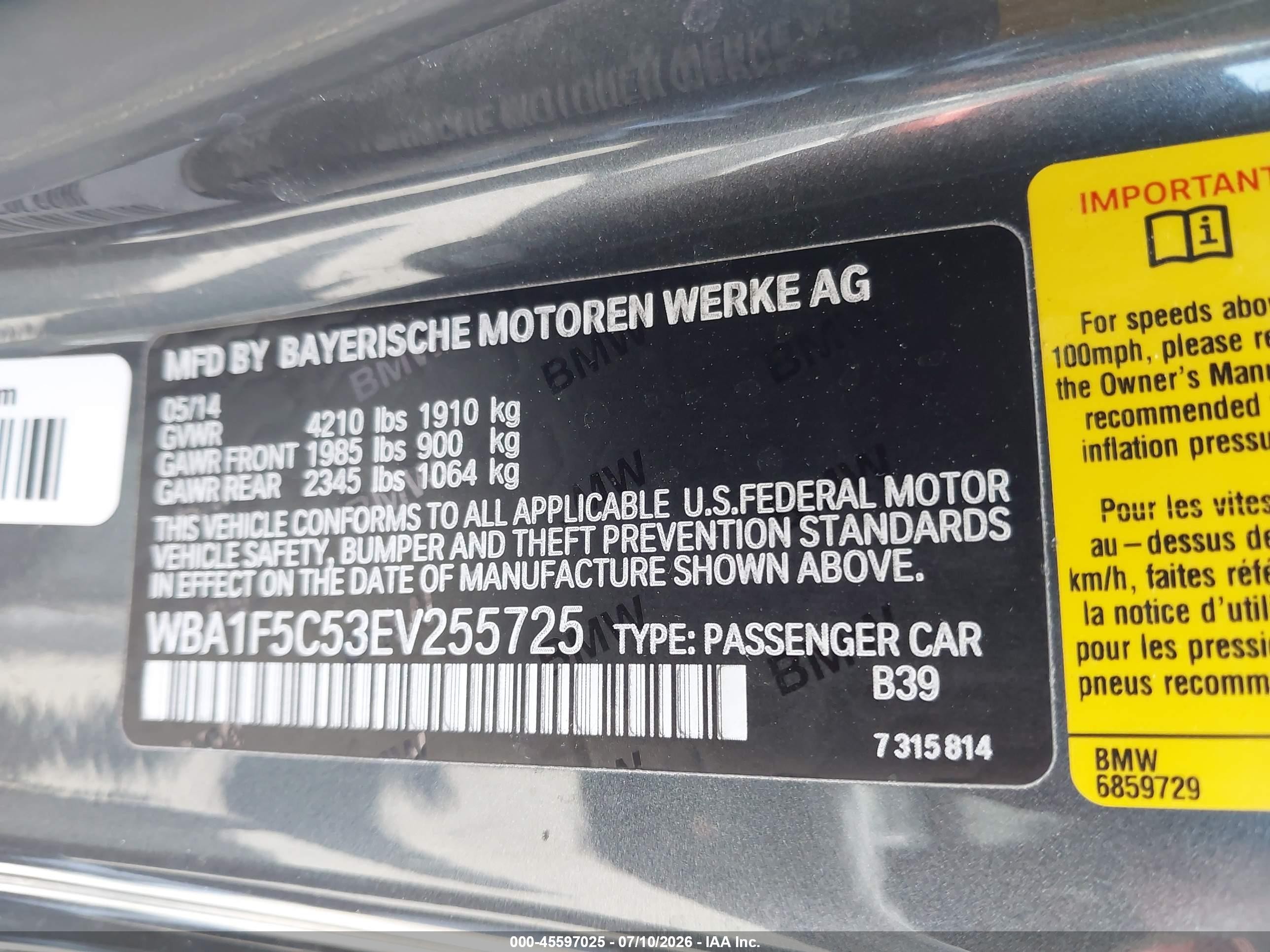 2014 Bmw 228i   Gray vin: WBA1F5C53EV255725