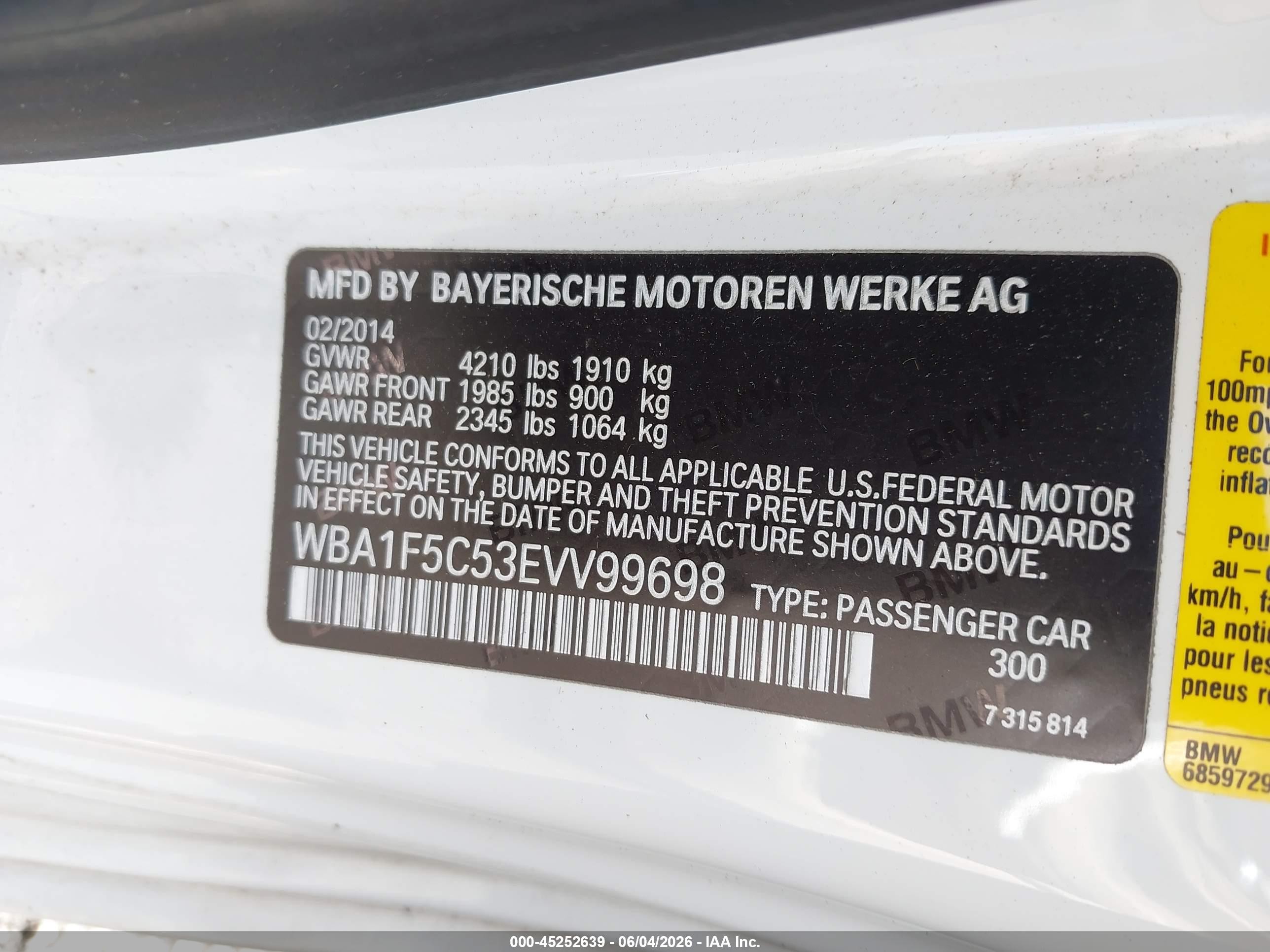 2014 Bmw 228i White vin: WBA1F5C53EVV99698