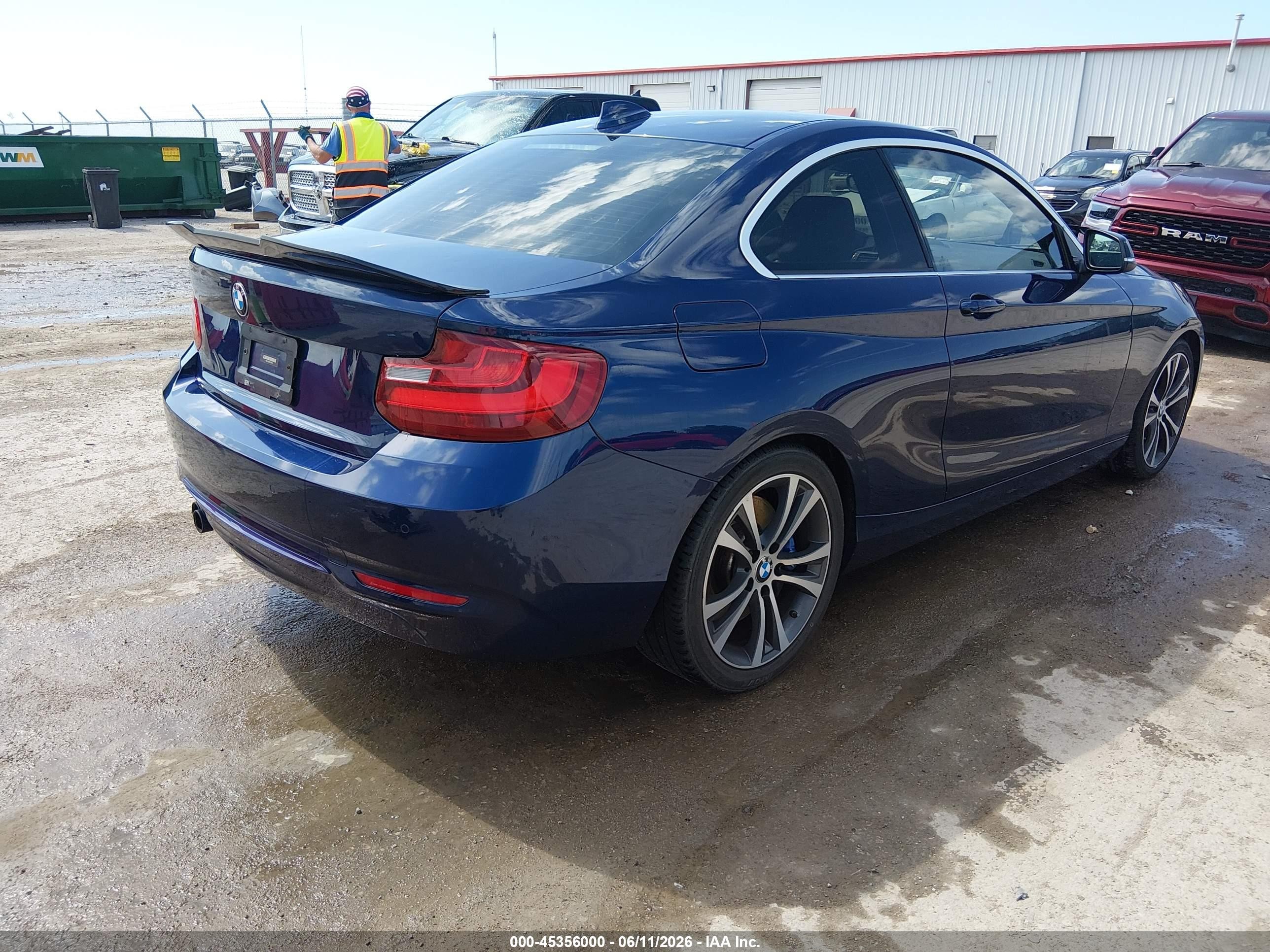 2015 Bmw 228i Blue vin: WBA1F5C53FV257041